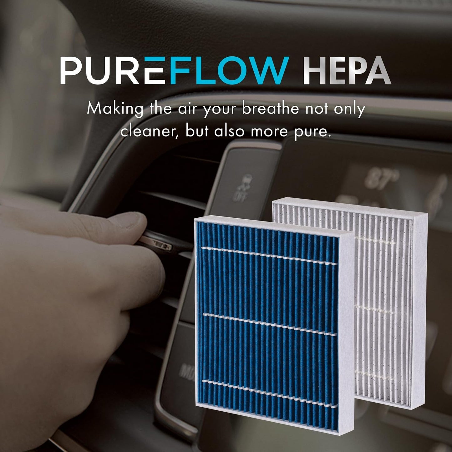 PureFlow HEPA Cabin Air Filter PC99204HX | Fits 2018-2024 Volkswagen Tiguan, 2019-2025 Jetta, 2022-2024 Taos, 2019-2025 Audi Q3, 2015-2024 Volkswagen GTI, 2020-2025 Atlas Cross Sport