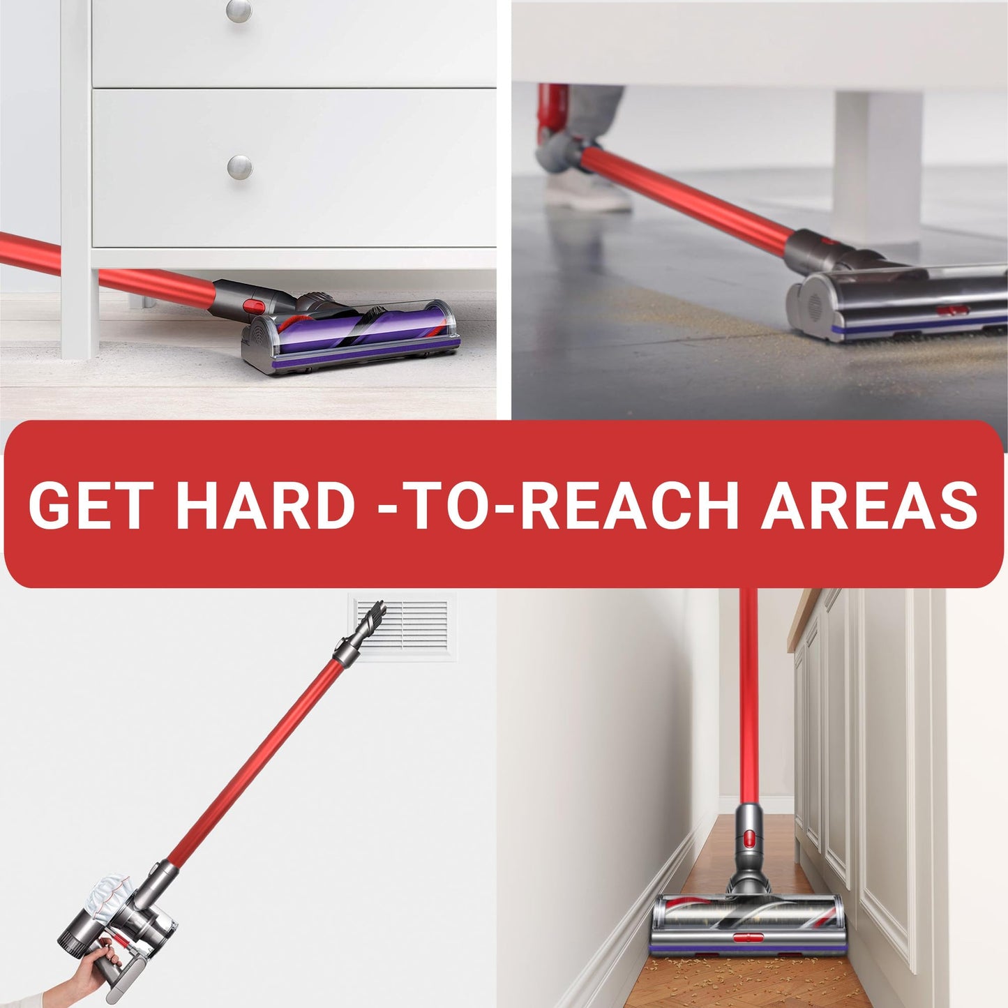 IZSOHHOME Compatible with Dyson Quick Release Extension Wand,Replacement for V7, V8, V10, V11 V15 Cordless Stick Vacuum,Vacuum Tube(Red)