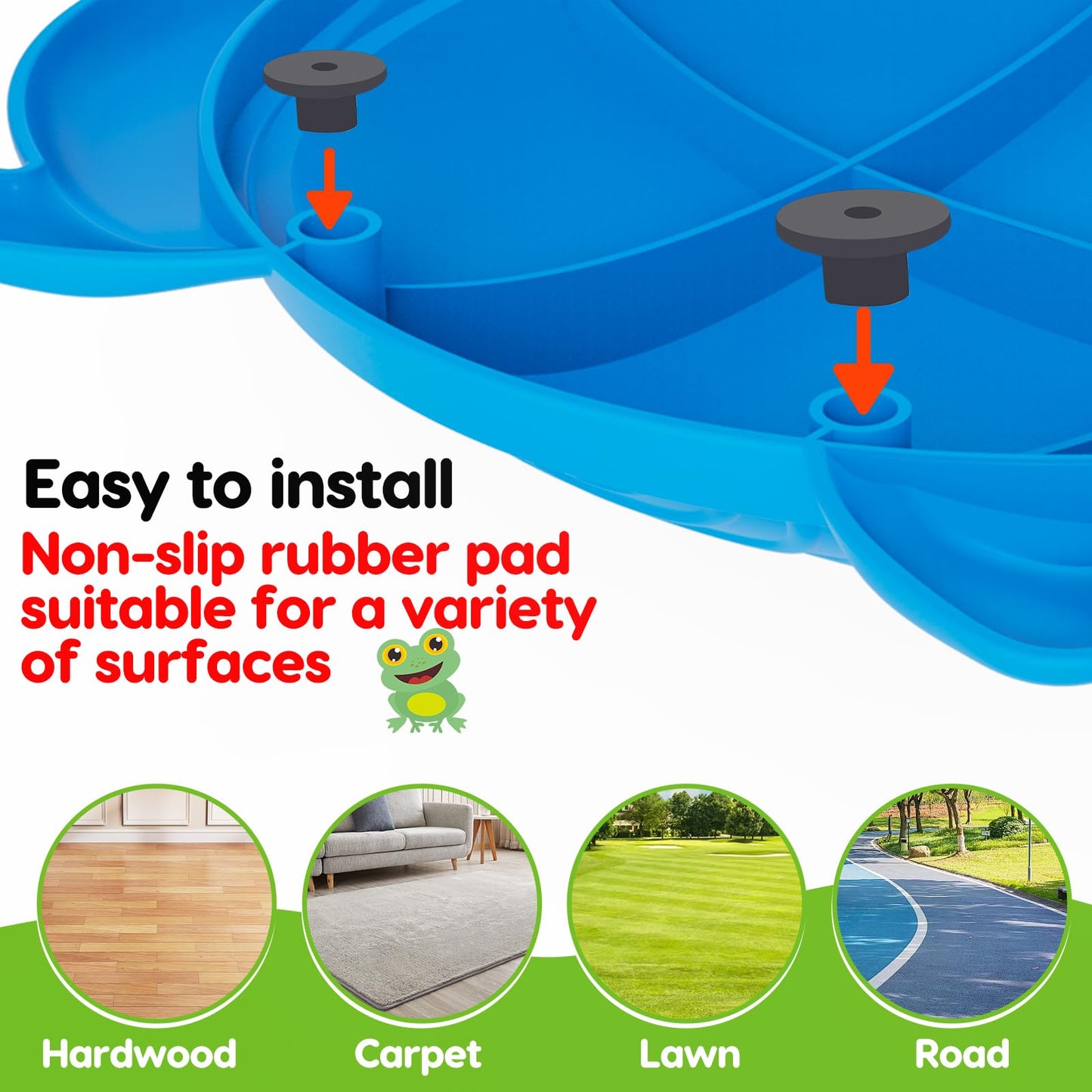 Tsomtto Stepping Stones for Kids 6 PCS Non-Slip Plastic Balance Stones Obstacle Course Frog Jumping Step Stone Indoor or Outdoor Sensory Play Toys Toddler Game 3 4 5 6 7+ Year Old Coordination Skills