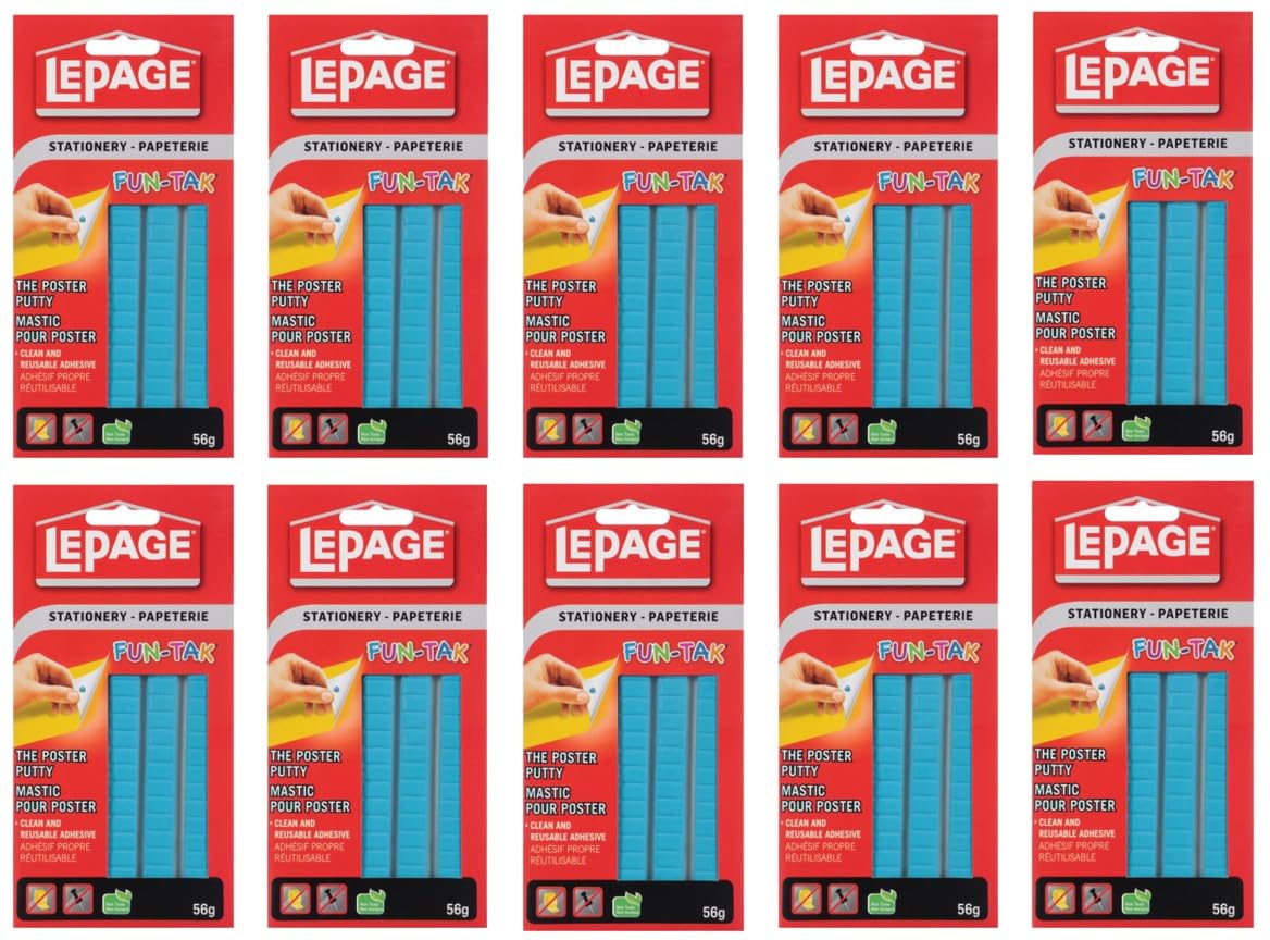 Lepage Fun-Tak Mounting Putty 56 g (10-Pack), Blue