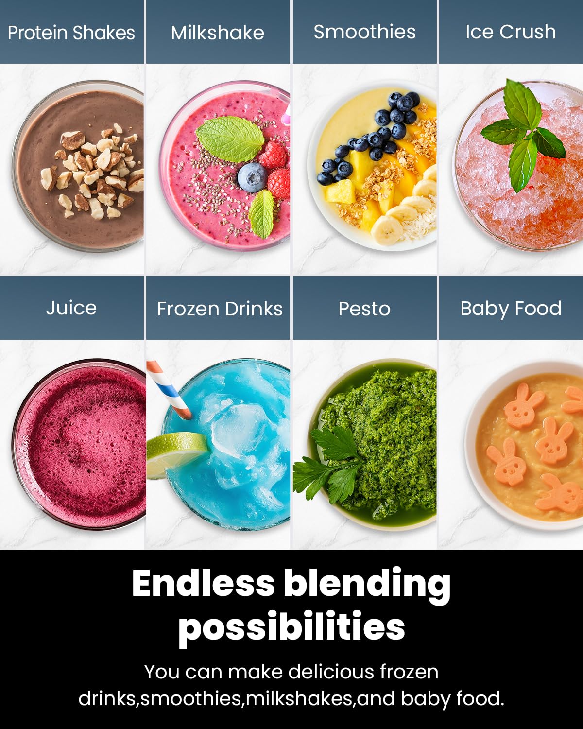 SHARDOR Smoothie Blender 900W Personal Blender with 2 * 24Oz BPA-Free Portable Cups Smoothie Maker Detachable 6-leaf Blade Mixer Blenders for Smoothies, Shakes &Juices, Cleaning Brush, Black