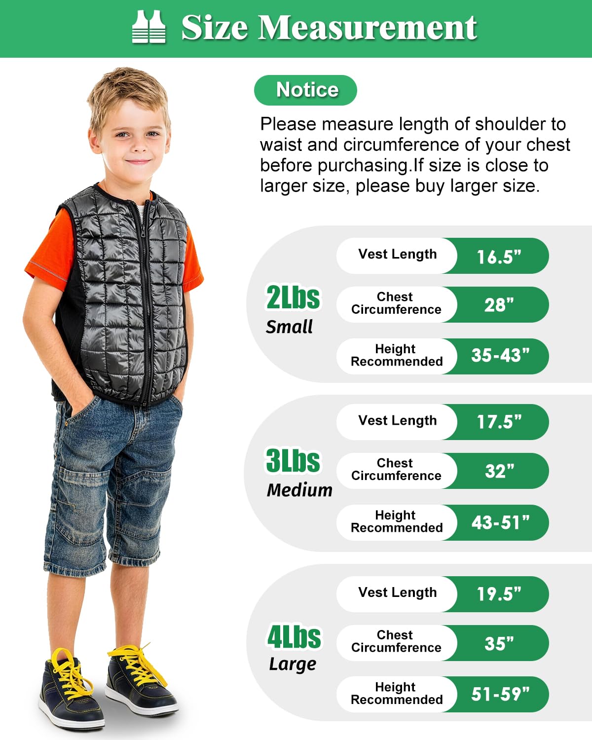 Weight-ed Vest for Kids, Calming Support for Home, School & Play, Compression Vest for Boys Girls, Breathable, Washable, Comfort Fit(Small)