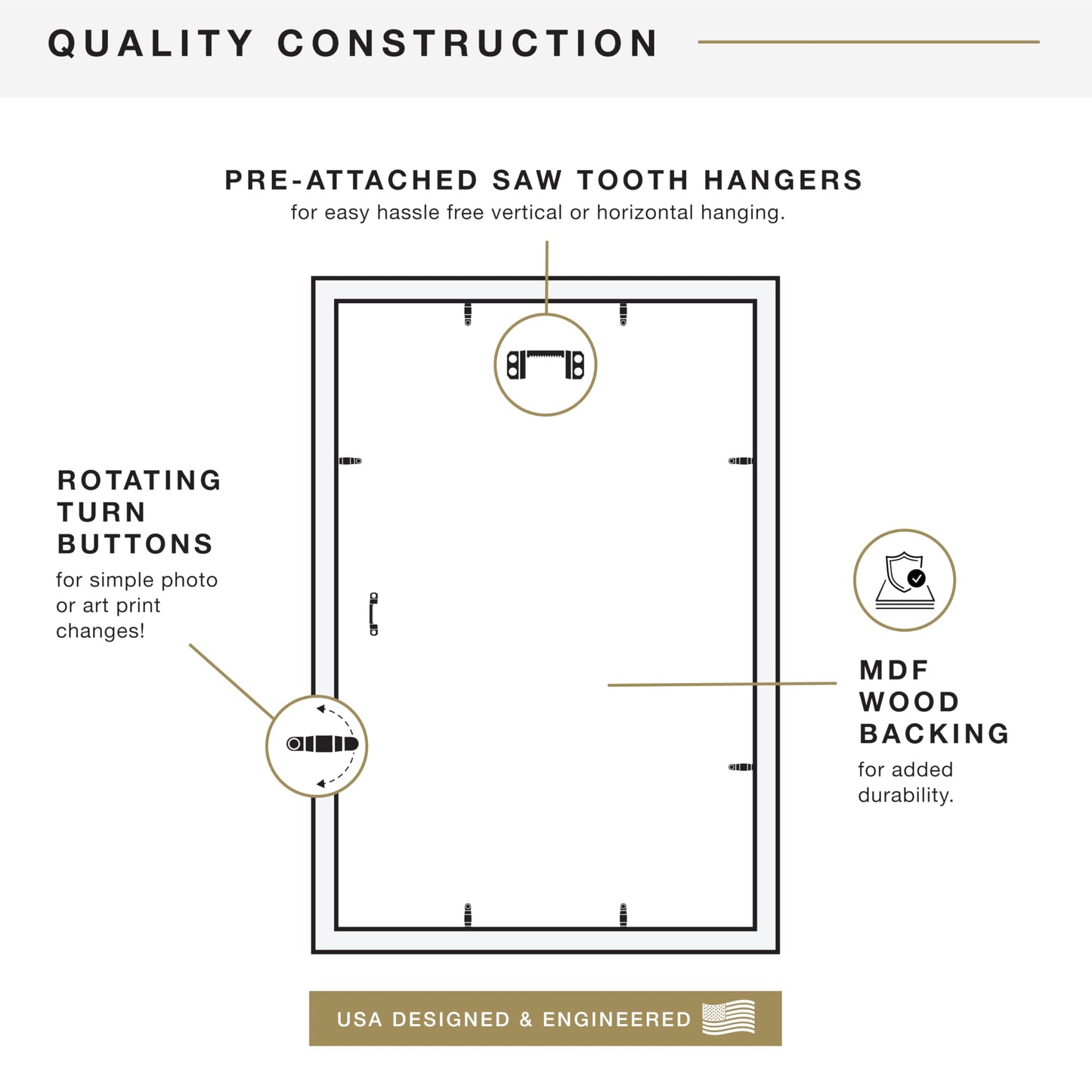 MCS Studio Gallery 19.75x27.5 Poster Frame Natural Woodgrain, Vertical & Horizontal Wall Hanging Large Picture Frame for Photos, Posters & Art Prints (1-Pack)