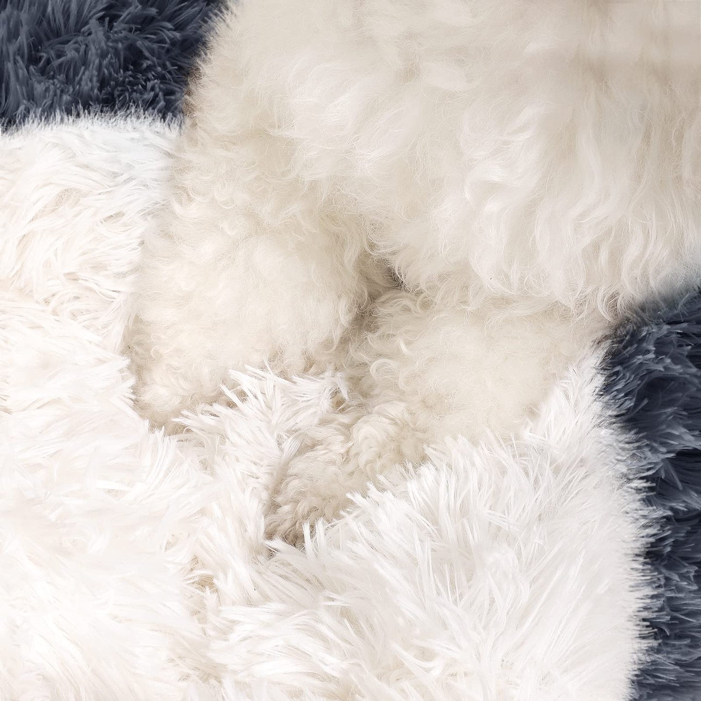 NOYAL Dog Bed Round Hooded Plush Cat Cave Donut Anti Anxiety Fluffy Dog Bed for Small Medium Dog and Cat