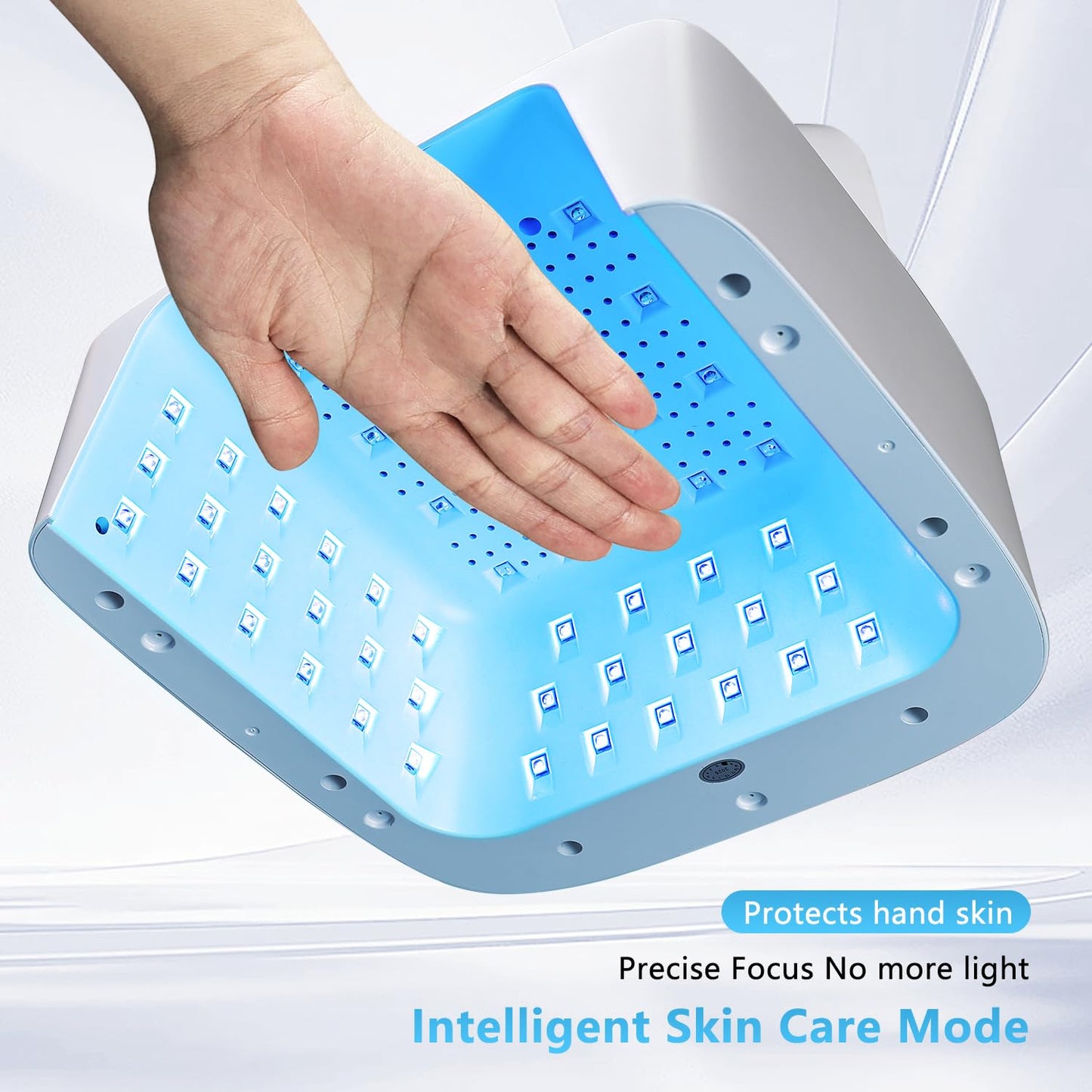 JODSONE U V LED Nail Lamp Large Space Portable Handle Front and Rear Dual Display Professional Nail Lamp Fast Drying Gel Nail Polish