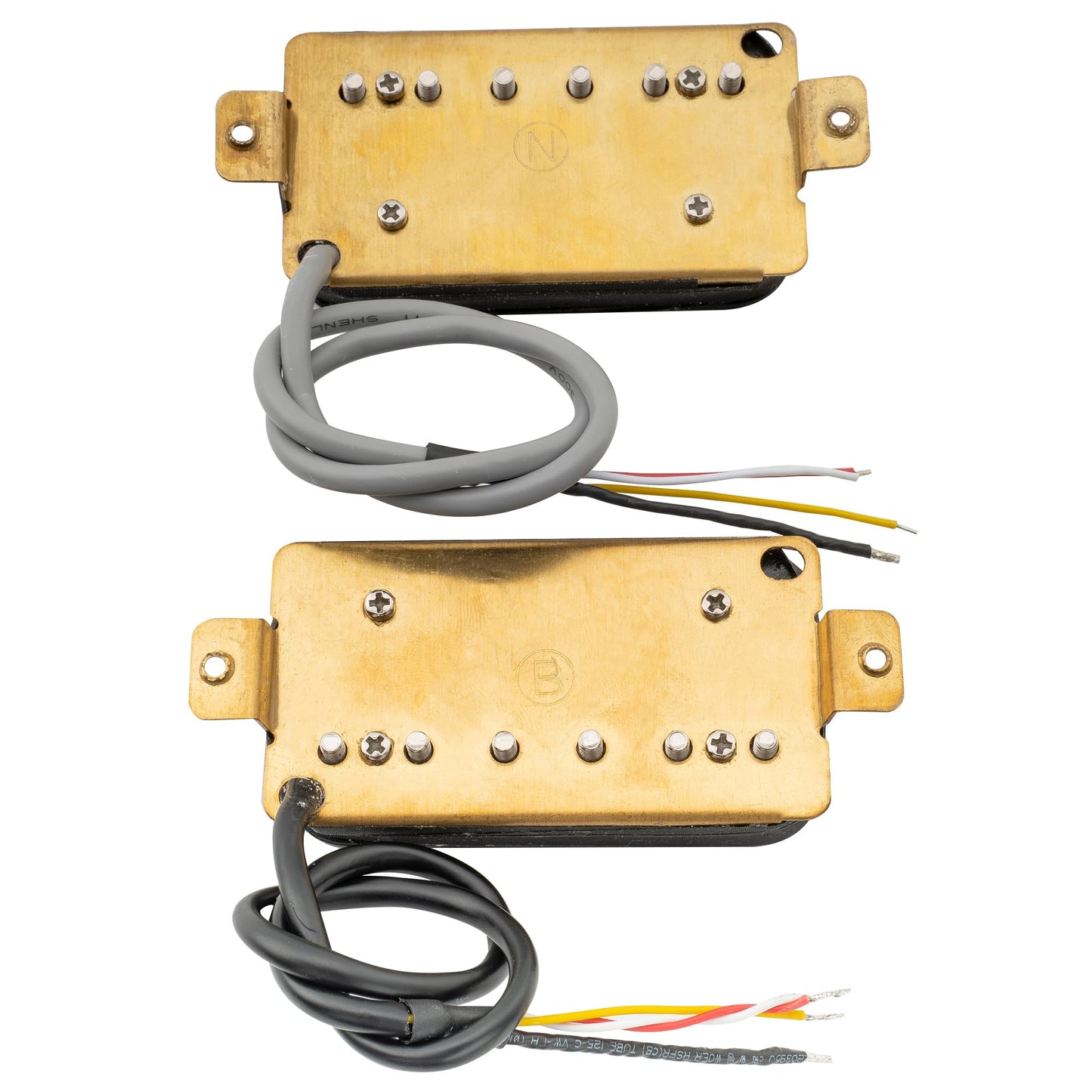 Wilkinson Vintage Classic Alnico 5 Overwound Open Style Humbucker Pickups Set for Electric Guitar, Black