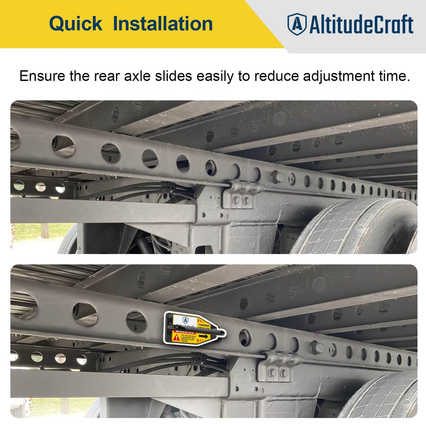 AltitudeCraft Tandem Slide Stopper for Semi Truck, Strong Magnetic Axle Stop Device Refrigerator for Trailer, Heavy Duty Steel Lock Pin Stopper Tool, Semi Truck Accessories