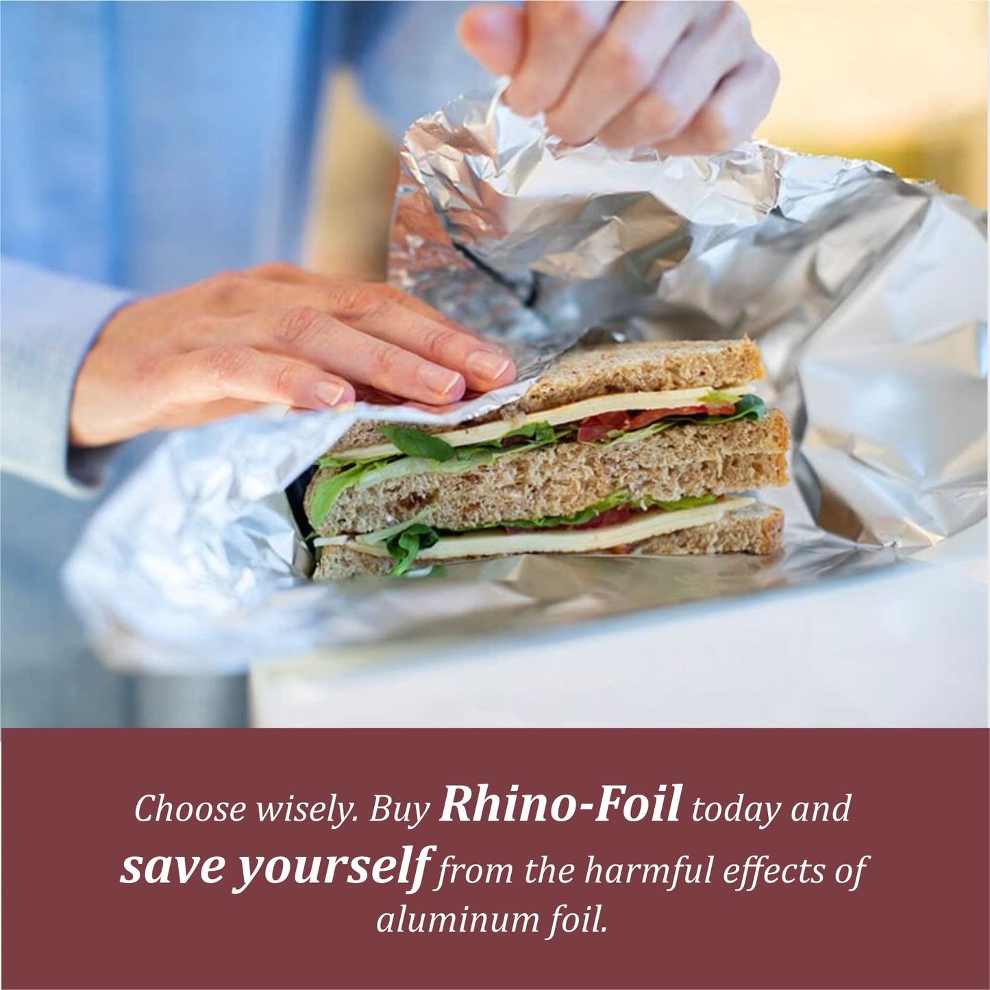 Rhino-Foil (12 inch x 656 Feet) Aluminum Foil Roll, Aluminum Foil for Cooking & Preserving Meal, Aluminum Foil for BBQ, Roasting, Baking or Outdoor Grilling