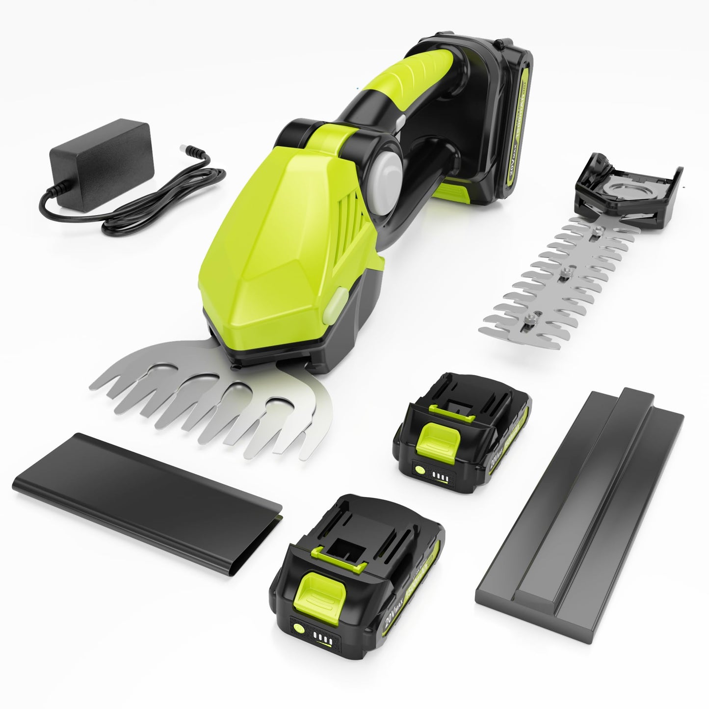 20V Cordless Hedge Trimmer with 2 Batteries, 8.67" Hedge Blade & 5.12" Grass Trimmer, 2-in-1 Lightweight Hedge Trimmer Cordless for Garden,Yard, Lawn Care
