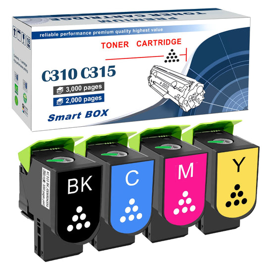 Aseker C310 C315 Toner Cartridge 4 Colors Compatible for Xerox C310 C310DNI C310DNIM C315 C315DNI C315DNIM Printer High Capacity 3000 & 2000 Pages 006R04356 006R04357 006R04358 006R04359 (BK/C/M/Y)
