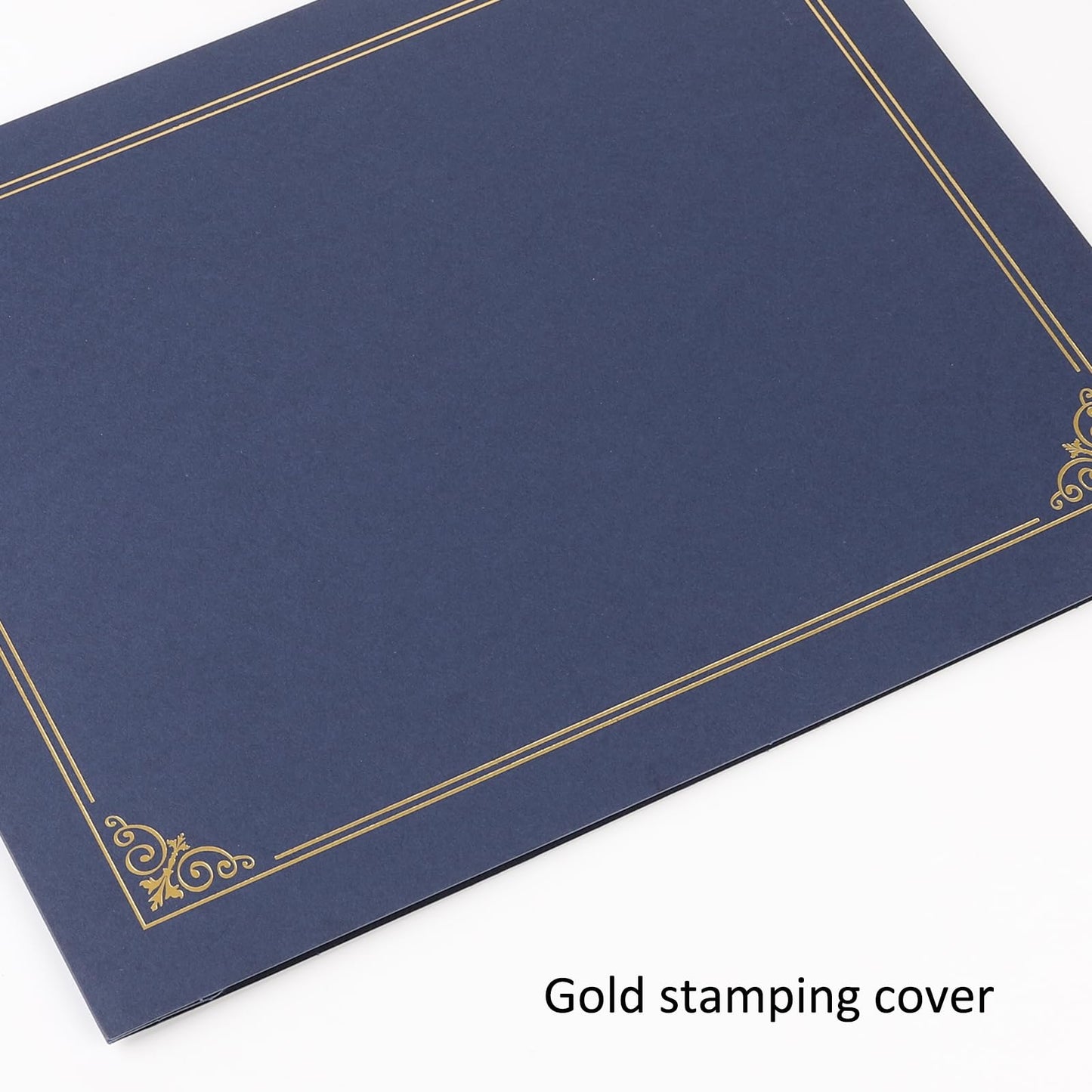 suituts 50 Pack Certificate Holders, Blue Diploma Holders, Documents Cover with Gold Foil Border, for 8.5 x 11 Award Certificate Paper Letter Size
