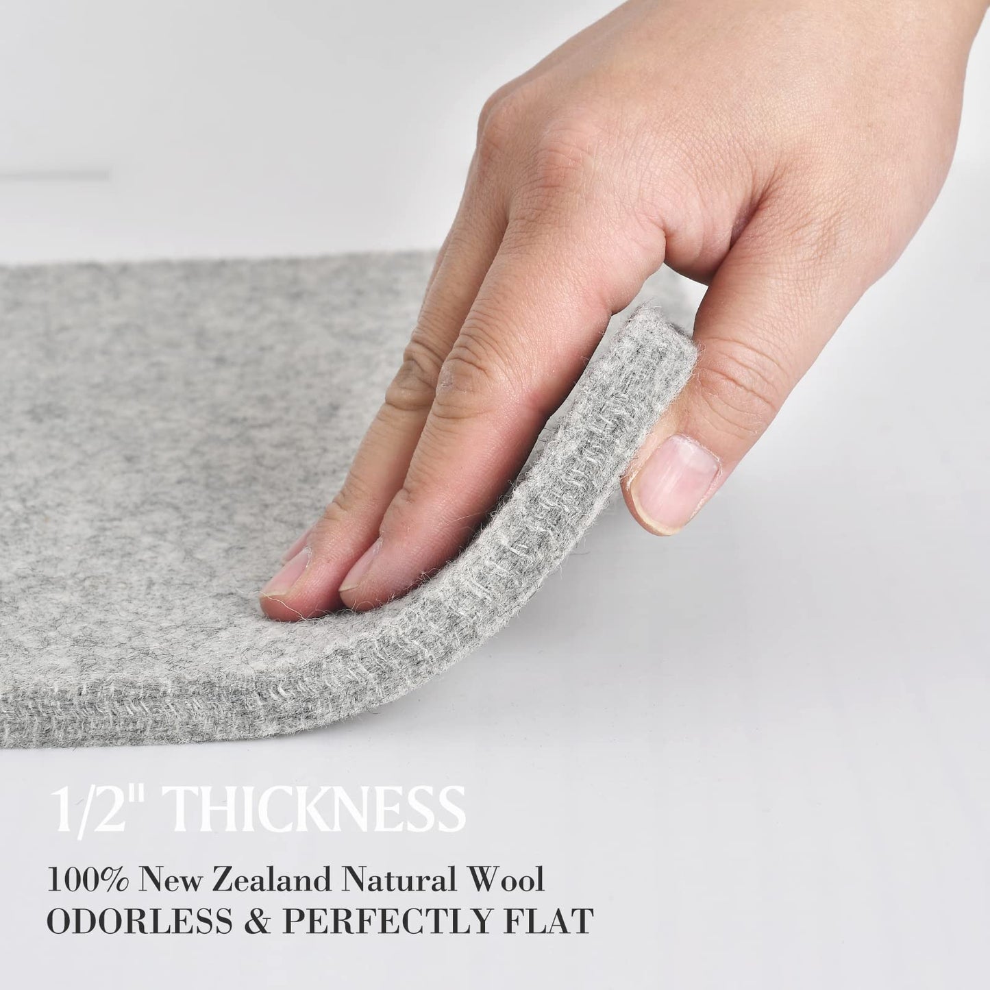 Rdutuok 54x15 Inches Wool Pressing Mat for Quilting Ironing Pad 100% Wool from New Zealand Easy Press Wooly Felted Iron Board for Retains Heat, Great for Quilting & Sewing Projects