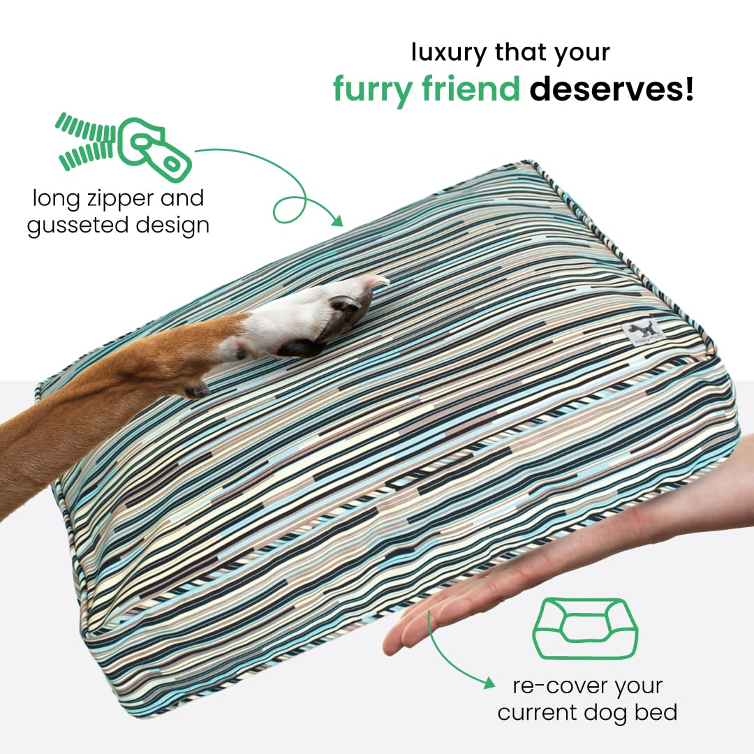 Molly Mutt Huge Dog Bed Cover - I Don’T Like Mondays Print - Measures 36" X45"X5"- 100% Cotton - Durable - Breathable - Sustainable - Machine Washable Dog Bed Cover