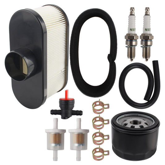Carbhub FR691V Tune Up Kit Includes 49065-7007 Oil Filter 11013-7047 Air Filter for Kawasaki FR651V FR730V FS481V FS541V FS600V FS730V 4-Stroke Engine Lawn Mower Tractor with Fuel Filter Spark Plug