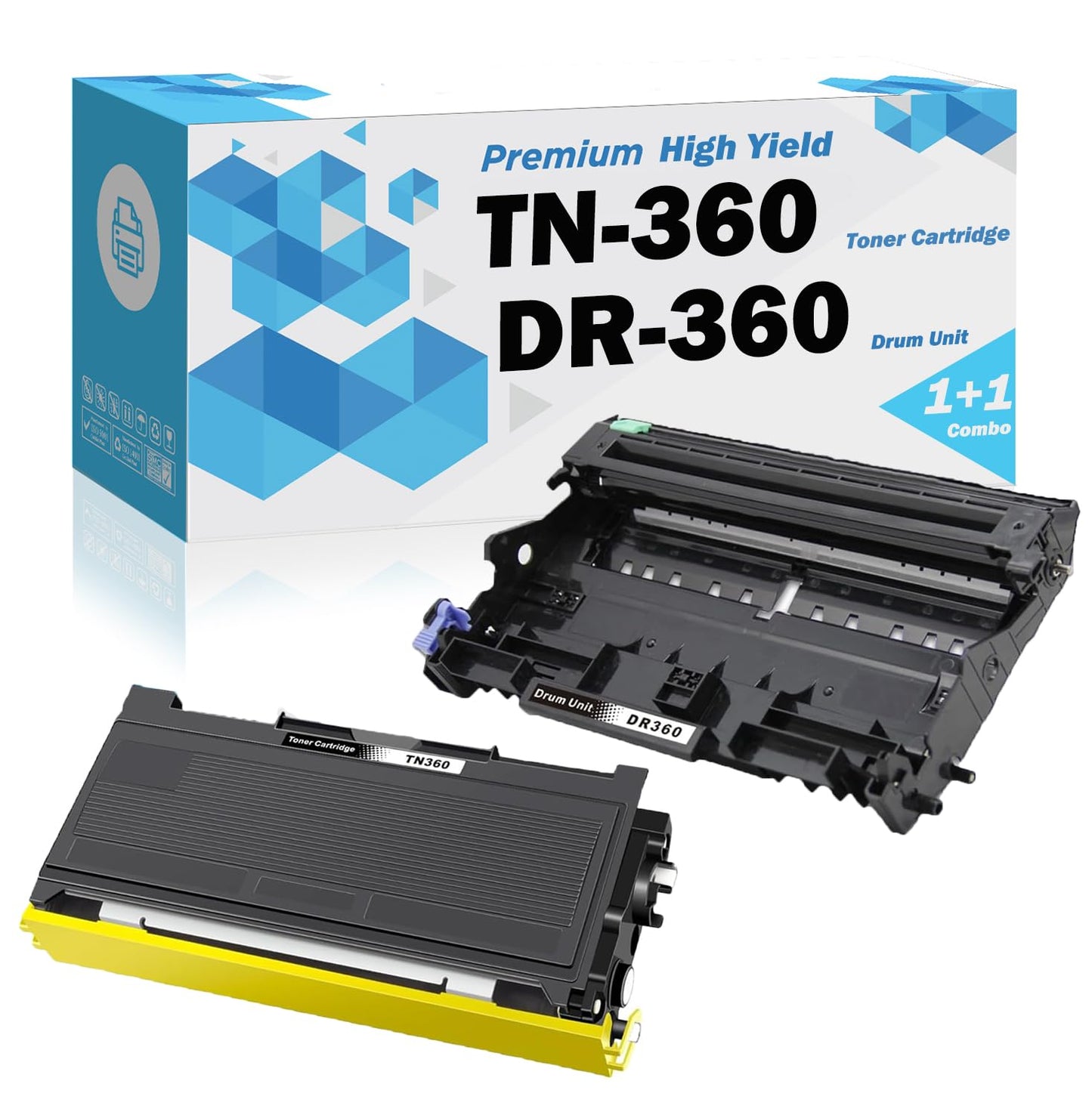 Ultra Toner® Compatible Replacement for Brother DR-360 Drum Unit & TN-360 Toner Cartridge High Yield tn360 DCP-7030 7040 7045N HL-2140 2150N 2170W 7320 7340 7345DN 7345N 7440N 7840W (TN-360 & DR-360)