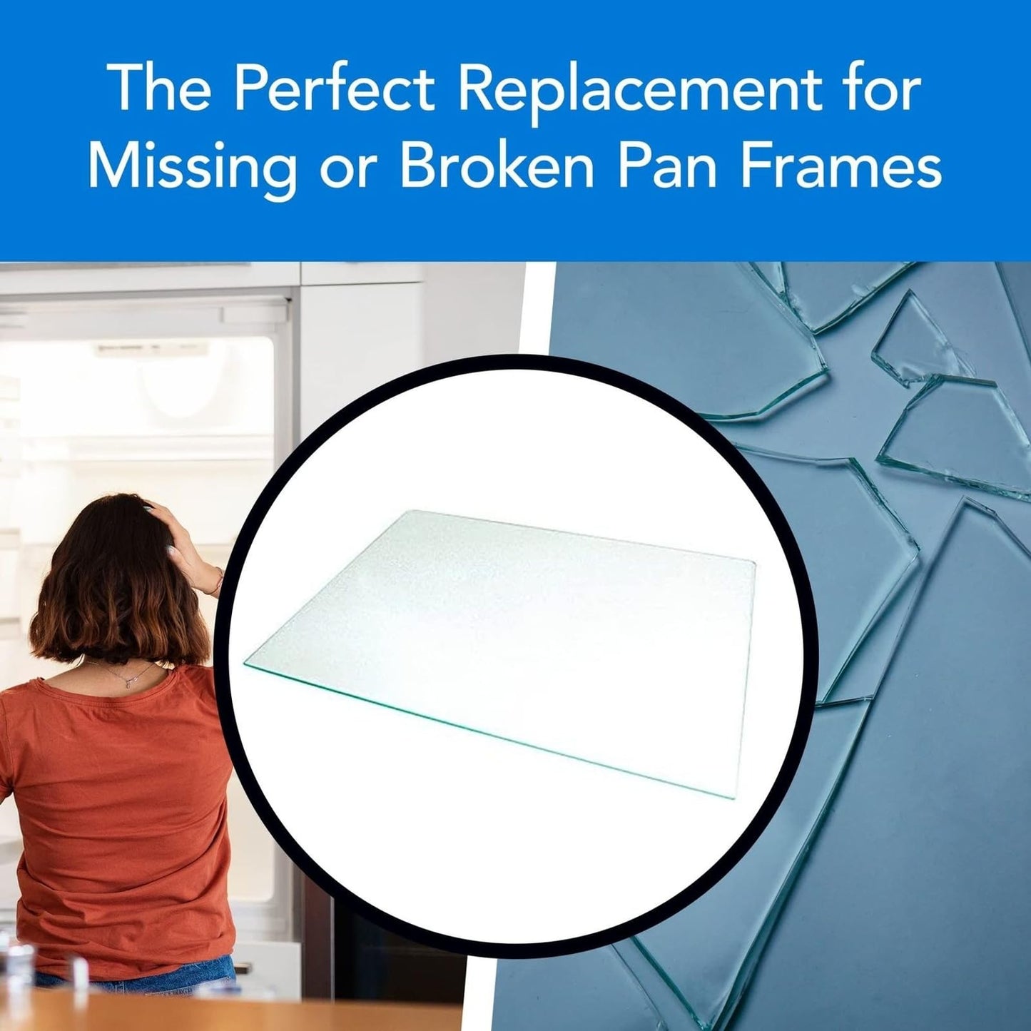 Frigidaire-Compatible Refrigerator Glass Pan Cover Insert - Equivalent to 240350608 / AP2115928 - Crisper Pan Frame Insert 24 x 15.5'' - By Impresa Products