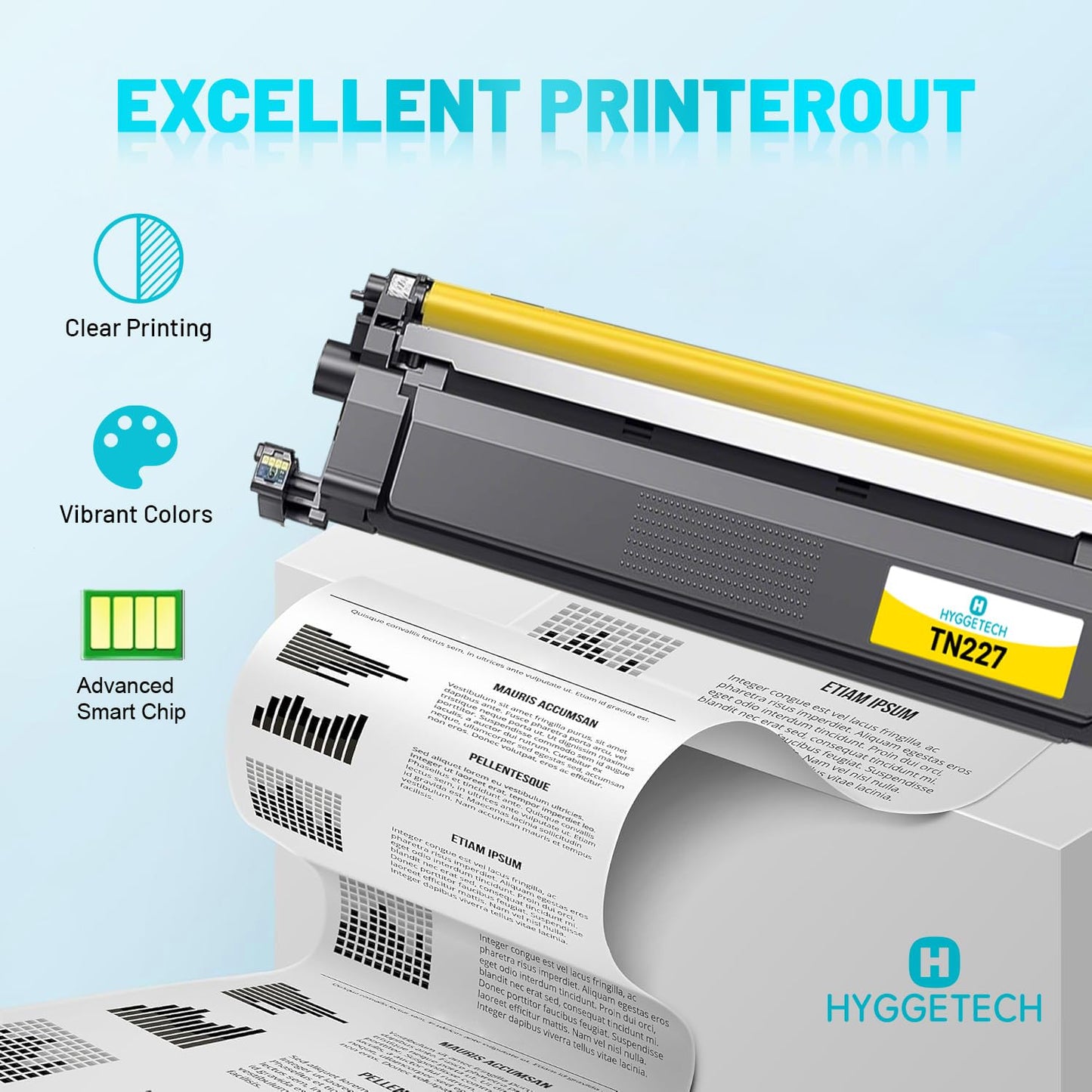 TN227 Toner Cartridges with Chip Replacement for Brother TN227 TN223 TN-227 TN-223 TN227BK Toner Cartridges Work with Brother MFC-L3770CDW MFC-L3710CW HL-L3270CDW HL-L3290CDW L3750CDW
