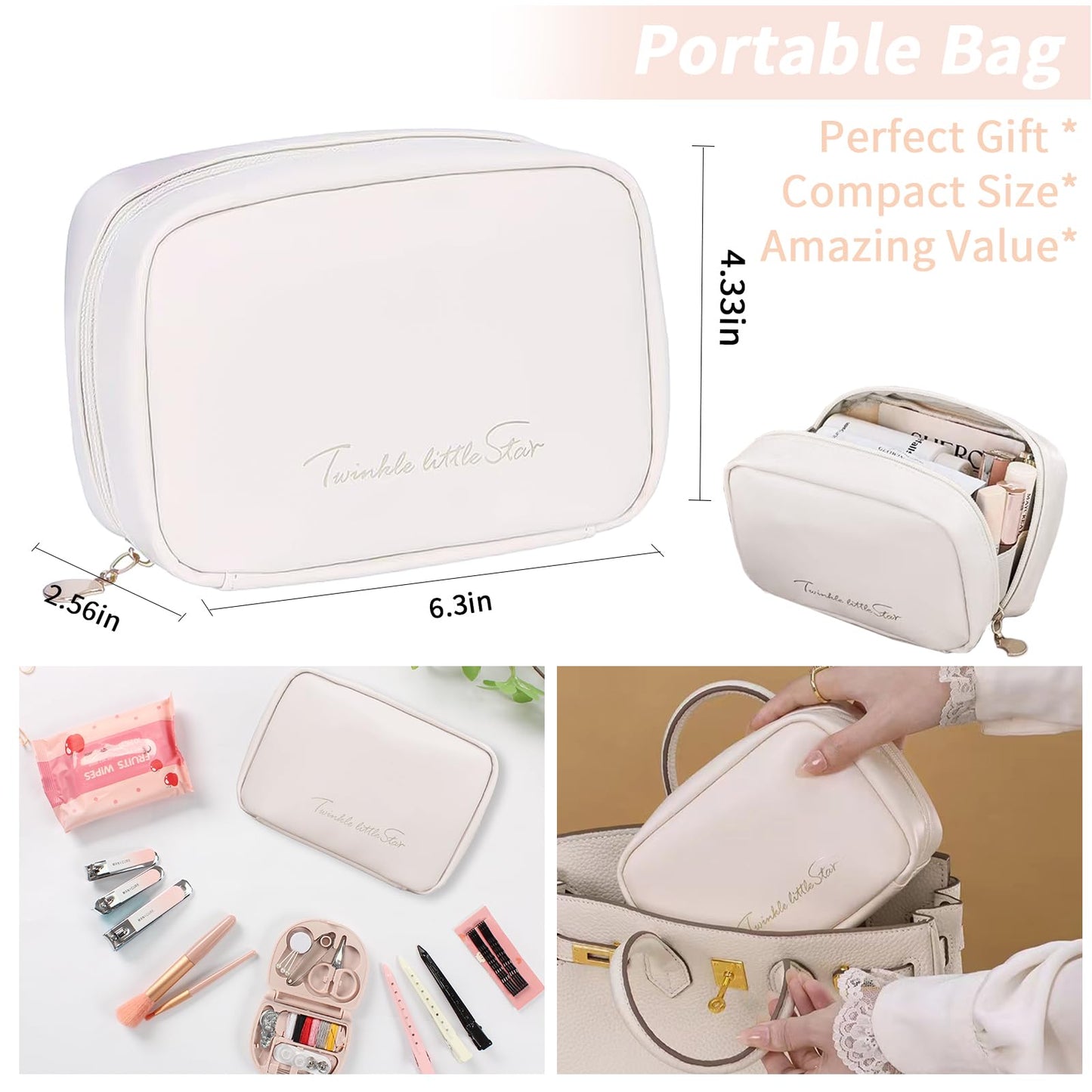 Bridal Emergency Kit 40+ Wedding Day Essentials Survival Set for Bride & Bridal Party (White)