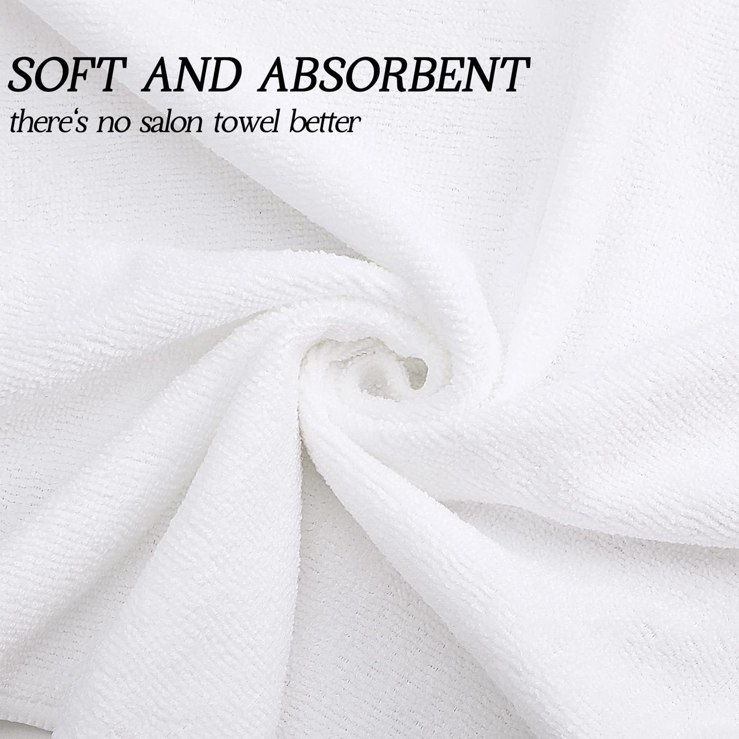 Shimeyao 36 Pack Bleach Proof Towels Microfiber Absorbent Bleach Resistant Hair Quick Dry Towels Bulk for Gym Bath Spa Home Hair Drying, 16 x 27 Inches (White)