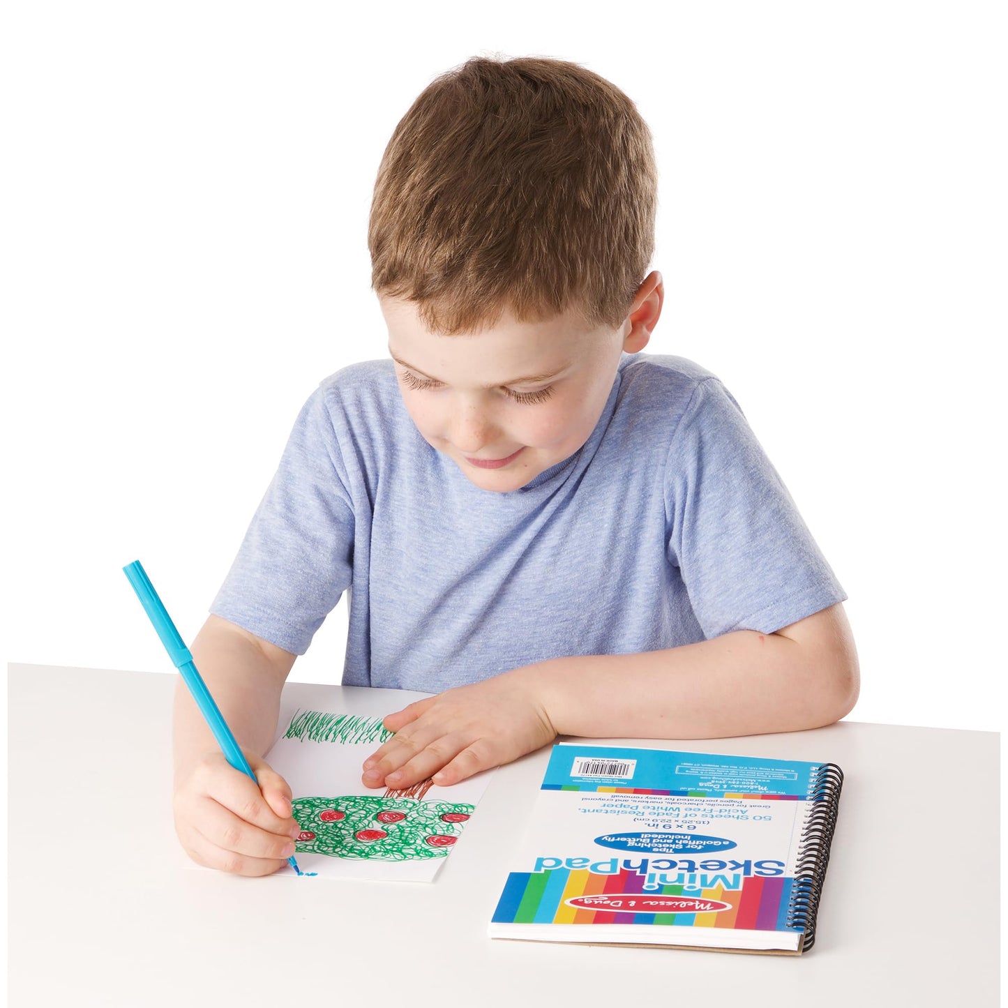 Melissa & Doug Mini-Sketch Spiral-Bound Pad (6 x 9 inches) - 4-PackSketch Book for Kids, Kids Drawing Paper, Drawing and Coloring Pads