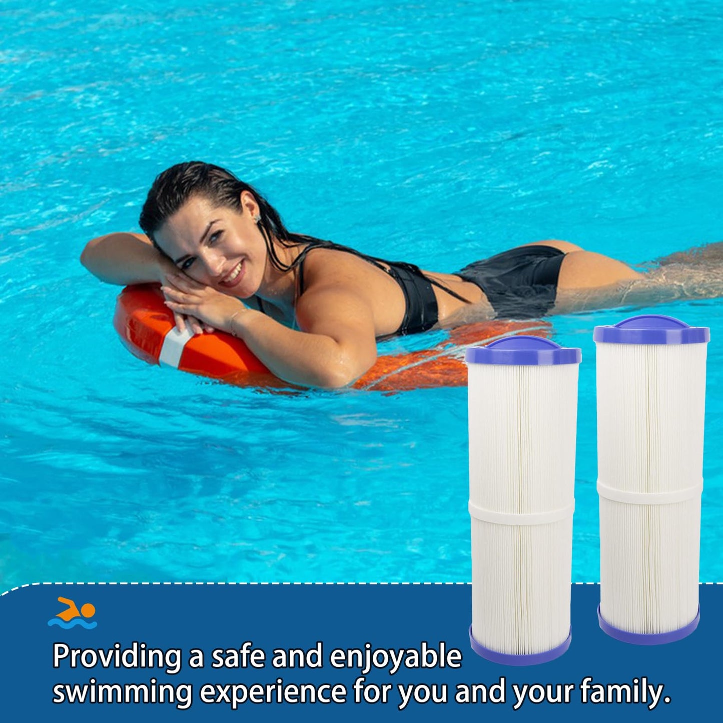 2 Pack 4CH-949 Spa Filter Cartridge Compatible with Pleatco PWW50L, Filbur FC-0172, SD-01143, 817-4050,Rising Dragon 50, Waterway Teleweir 50, hot tubs Filter Cartridge