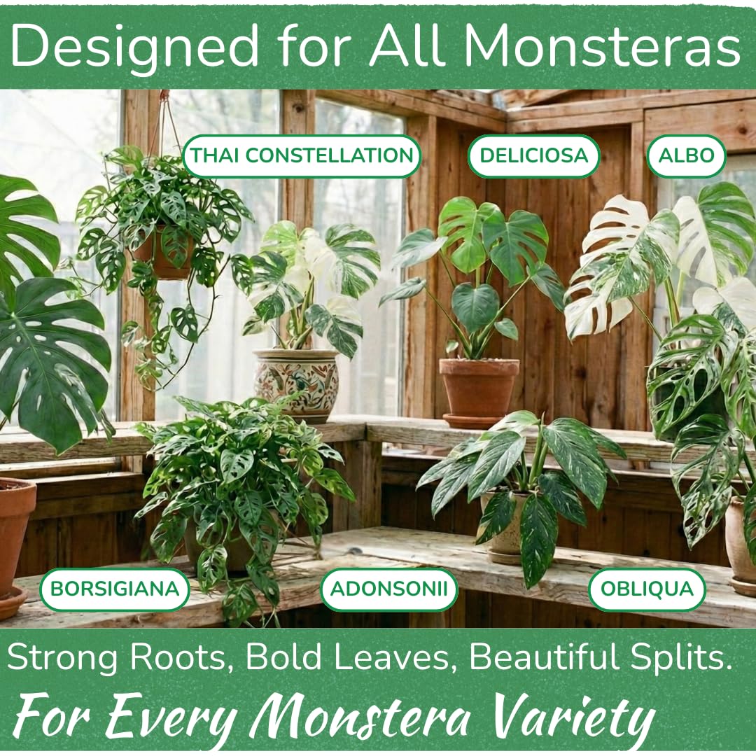 Houseplant Resource Center Monstera Plant Food with NPK 5-2-3 Ratio – Liquid Formulation Supports Optimal Nutrient Dispersal and Balanced Nitrogen Response for Strong Root Growth