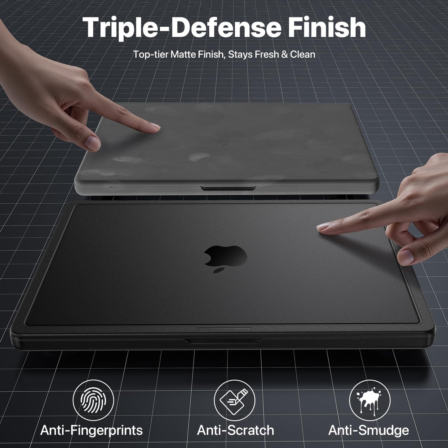 Soonjet for MacBook Pro 16 inch Case | M5 M4 M3 M2 M1 Pro/Max 2026 2024-2021 | 100% Match Official Color | Protective Hard Shell Laptop Cover | Space Black Clear