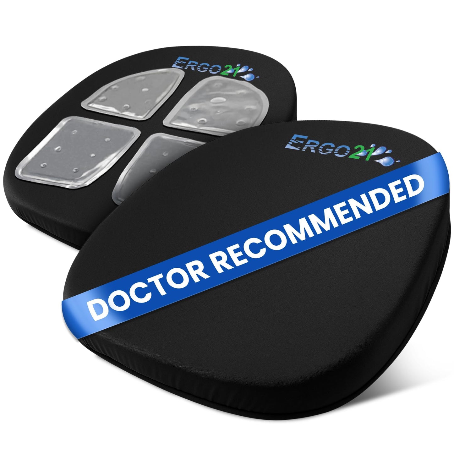 Ergo21 Liquicell Original Seat Cushion - Better Than Gel, Foam, and Air! Liquid-Filled Membranes. Blood Flow Improved by 150%