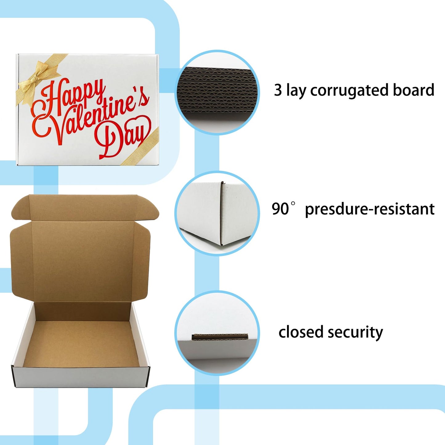 13x10x3 inch Shipping Boxes, White Corrugated Cardboard Box Literature Mailing Shipping Packaging Recyclable Storage Boxes and Craft Gifts Giving Products Business White Box Set of 20((13''x10''x3'')