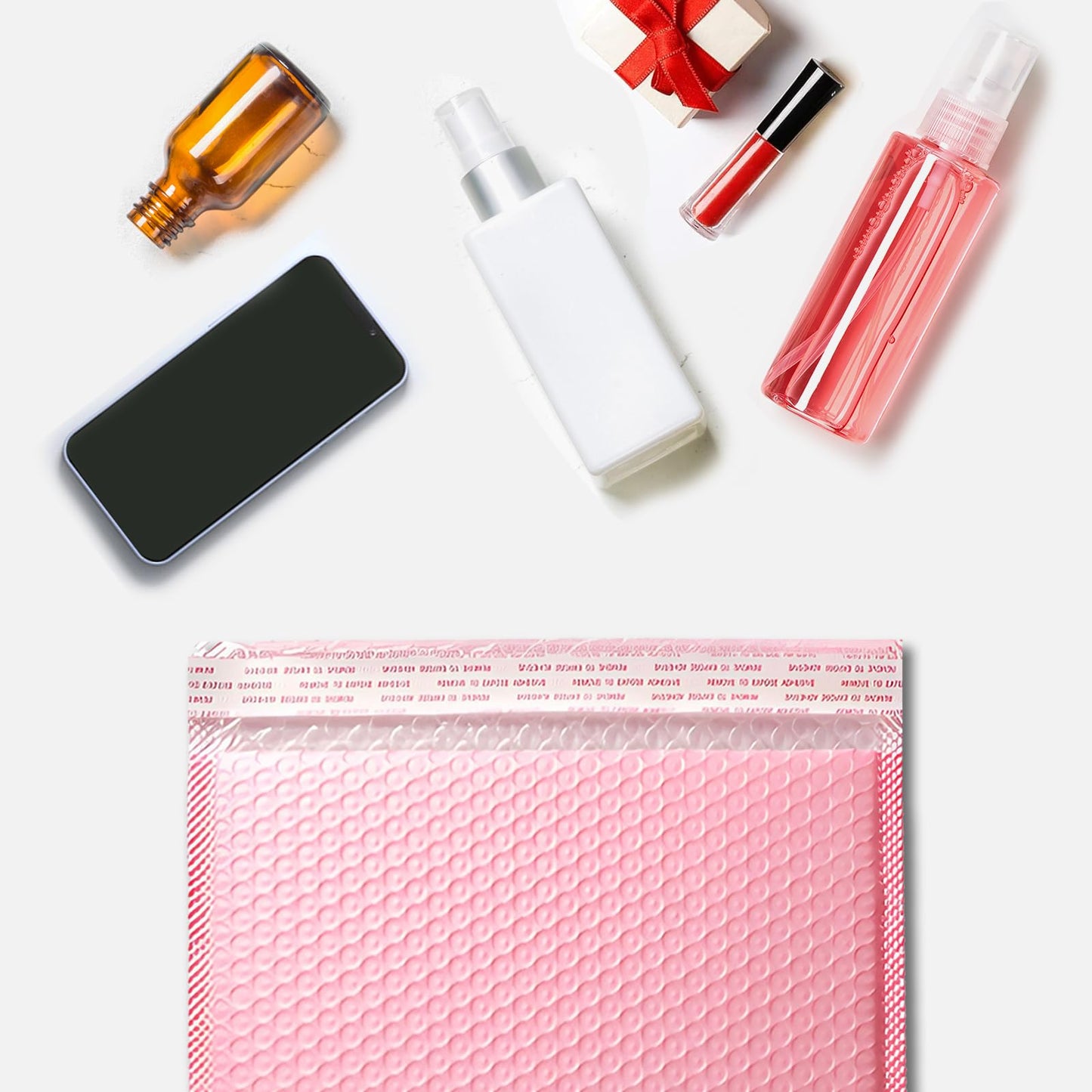 Bubble Mailers Waterproof 9 x 12 inches 50pcs Shipping Envelopes Multicolors Padded Envelopes Self Seal Adhesive (Pink_9''x12'')