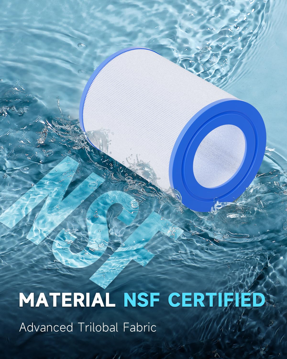 AQUALTRA Spa Filter Replacement Compatible with PDM28, Dream Maker 461273, FC9944, FC-9944 Cartridges, SD-01392, 28 sq.ft. 5 1/2" x 7 1/4" Drop in Hot Tub Filter 2 Pack