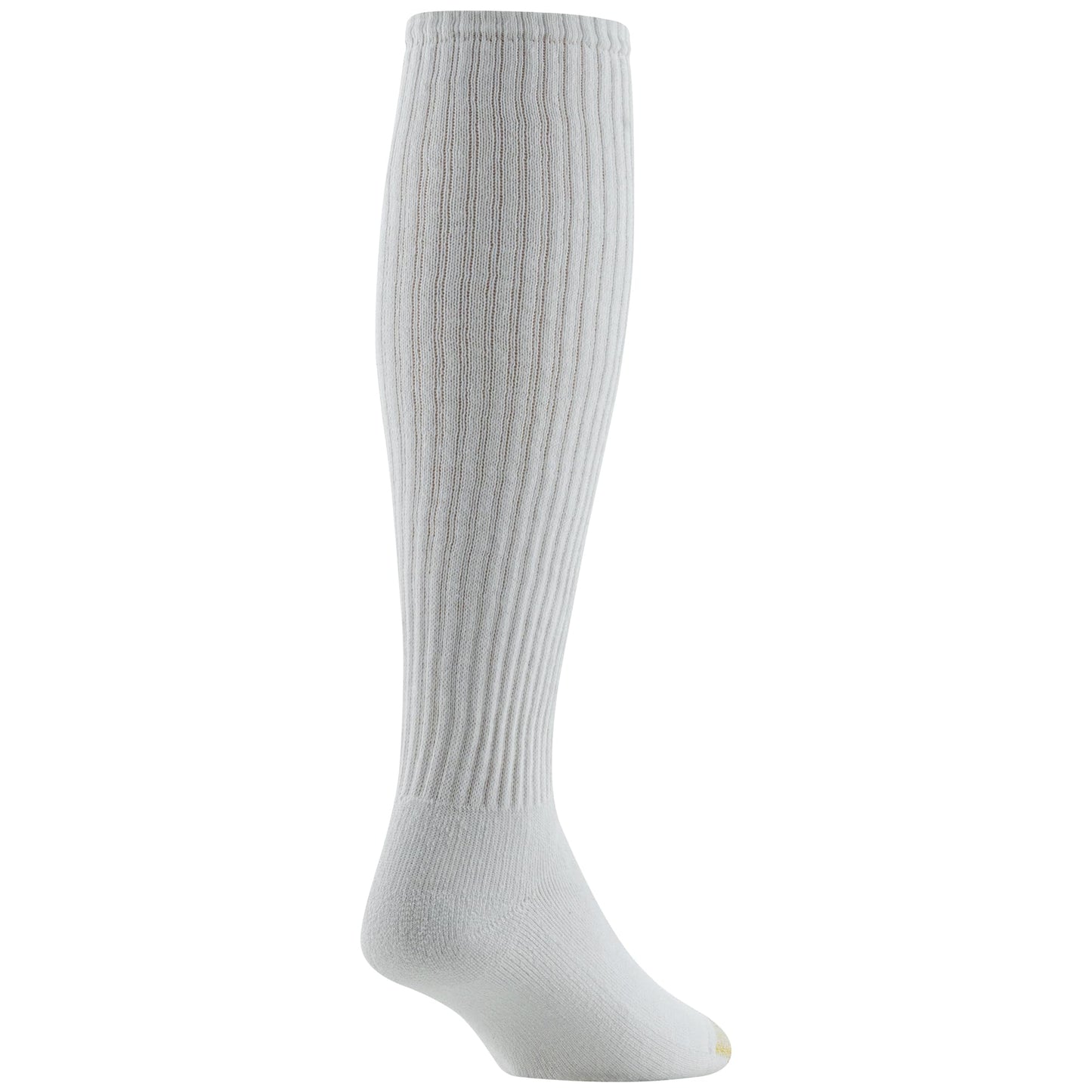 GOLDTOE Men's Ultra Tec Performance Over-The-Calf Athletic Socks, Multipairs, White (6-pairs), Large