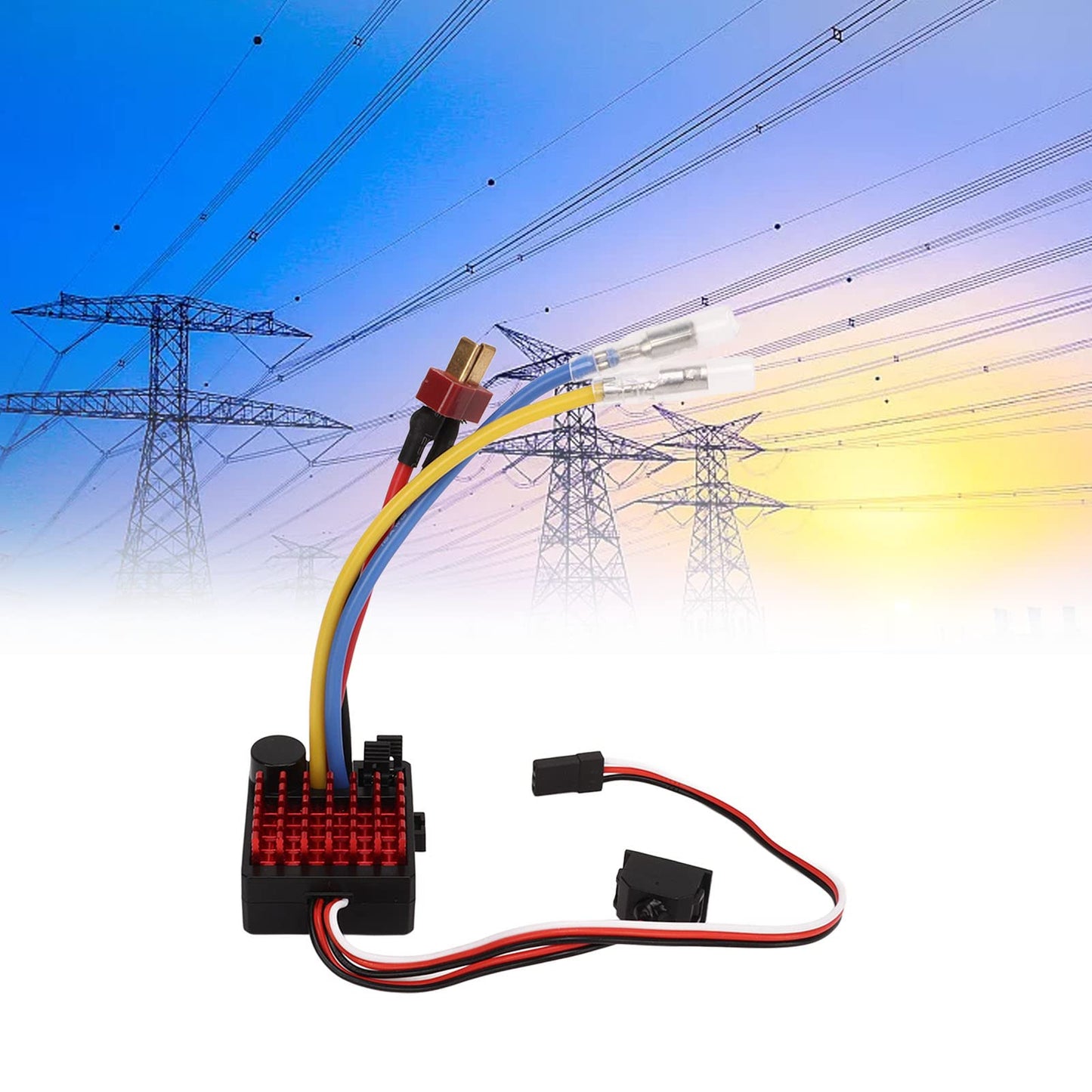 Brushed ESC, Waterproof Dustproof Brushed ESC Electric Speed Controller, ESC Brushed Motor 6V 3A BEC with 3 Modes for 1/10 RC Car, Truck Models, Boat Models, Tanks