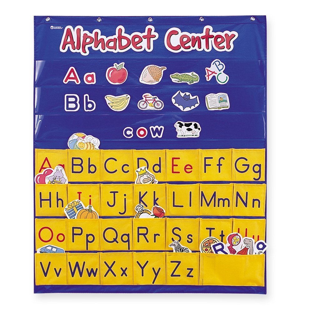 Learning Resources LER2246 Alphabet Center Pocket Chart, ABCs, Letter, Word Recognition, 156 Pieces