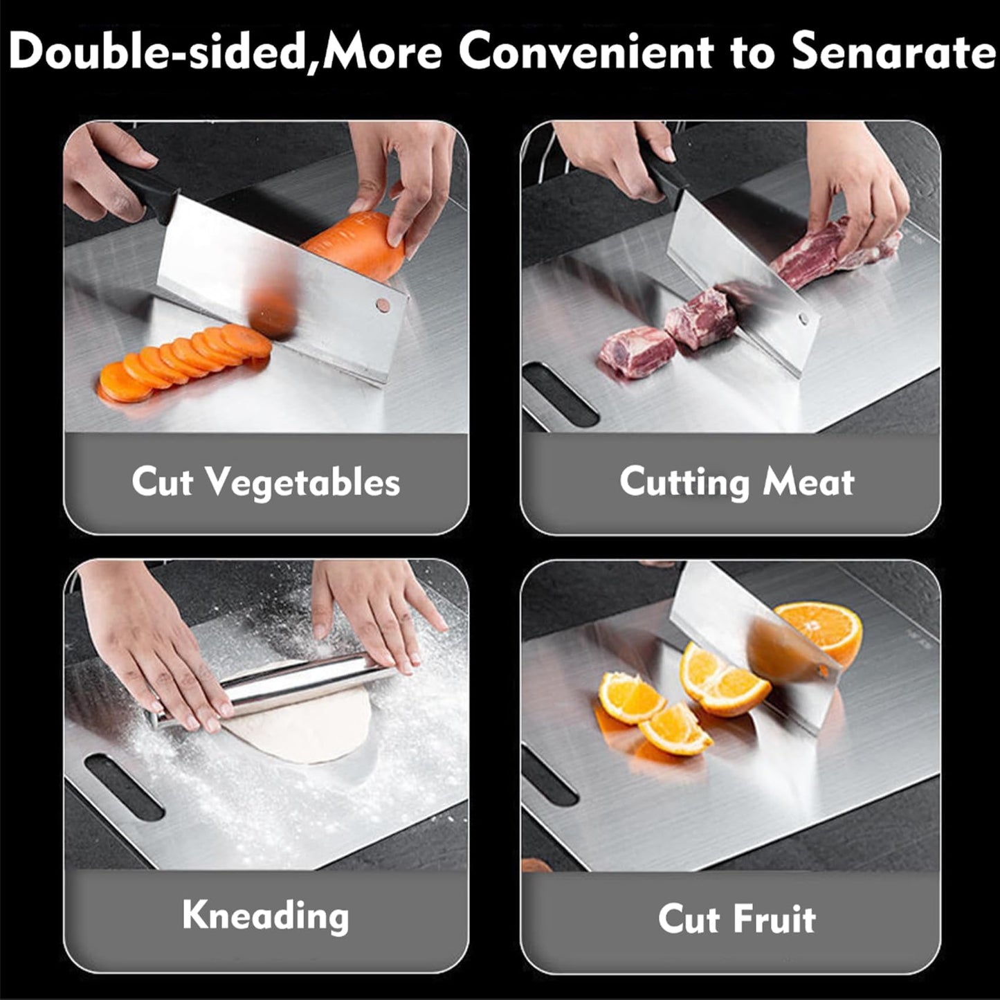 3 Pack Titanium Cutting Boards for Kitchen,Double Sided Titanium Cutting Mat (S+M+L)