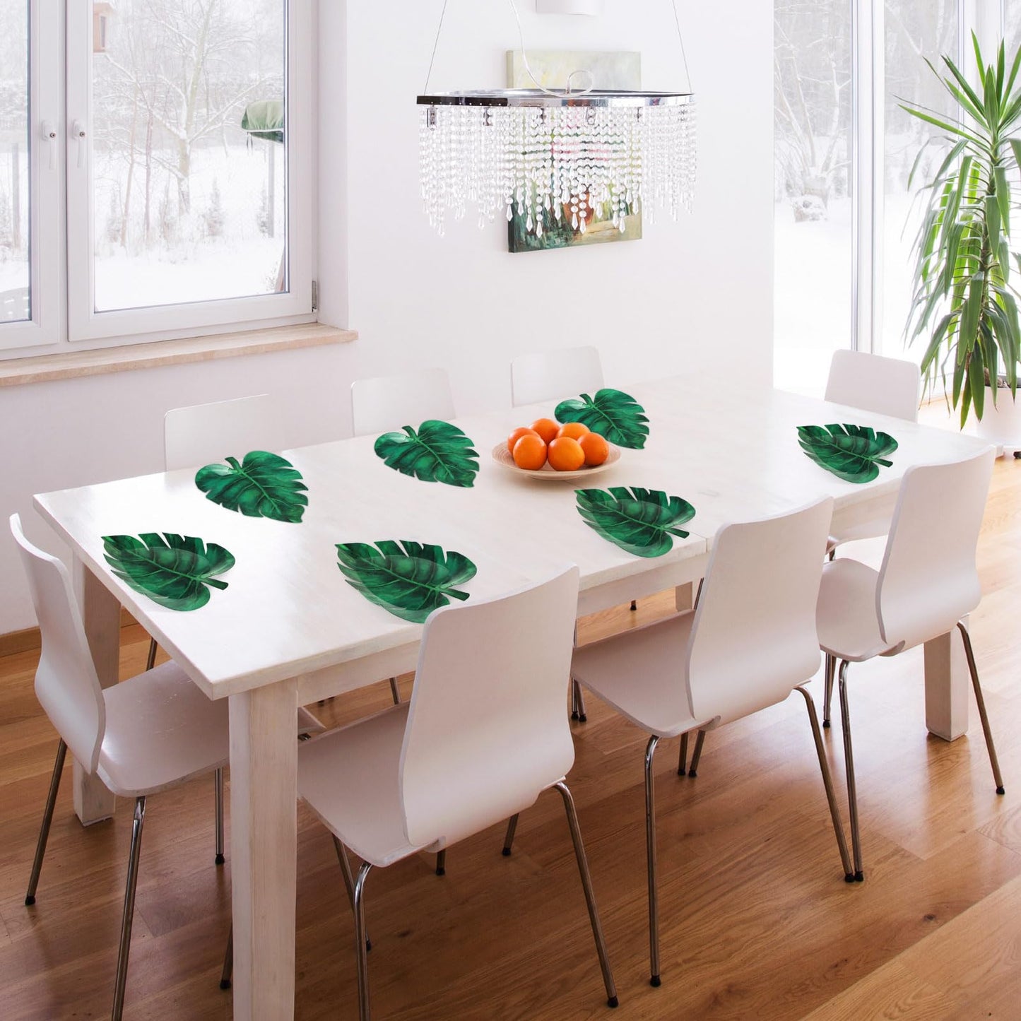 Zonon 50 Pcs Turtle Leaf Paper Plates Hawaiian Luau Party Disposable Plates Jungle Palm Leaf Supplies Birthday Decoration for Holiday Summer Food Snack Appetizer Lunch Dinner Dessert Tray Tableware