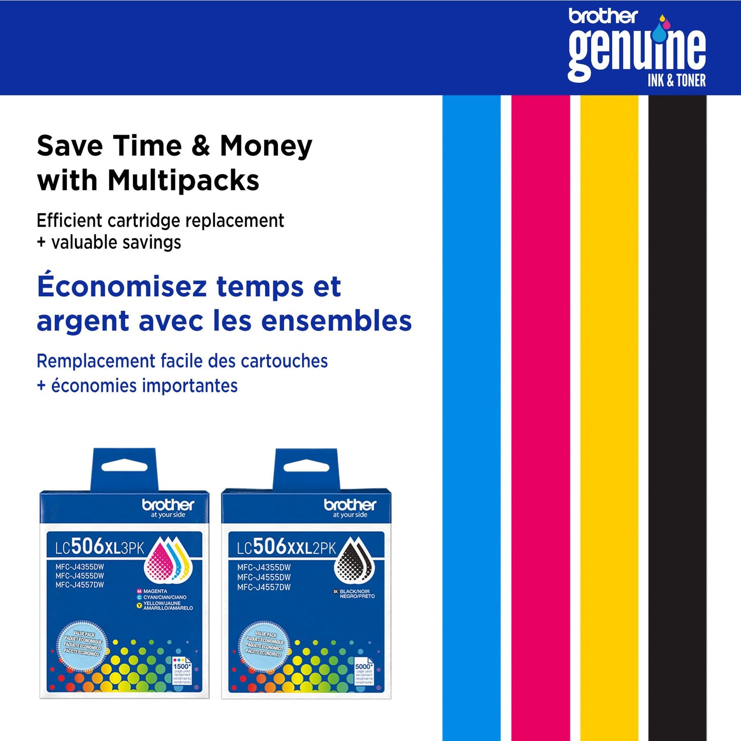 Brother Genuine LC506XXLMS Super High Yield Magenta Ink Cartridge for Brother Printer MFC-J4355DW and MFC-J4555DW