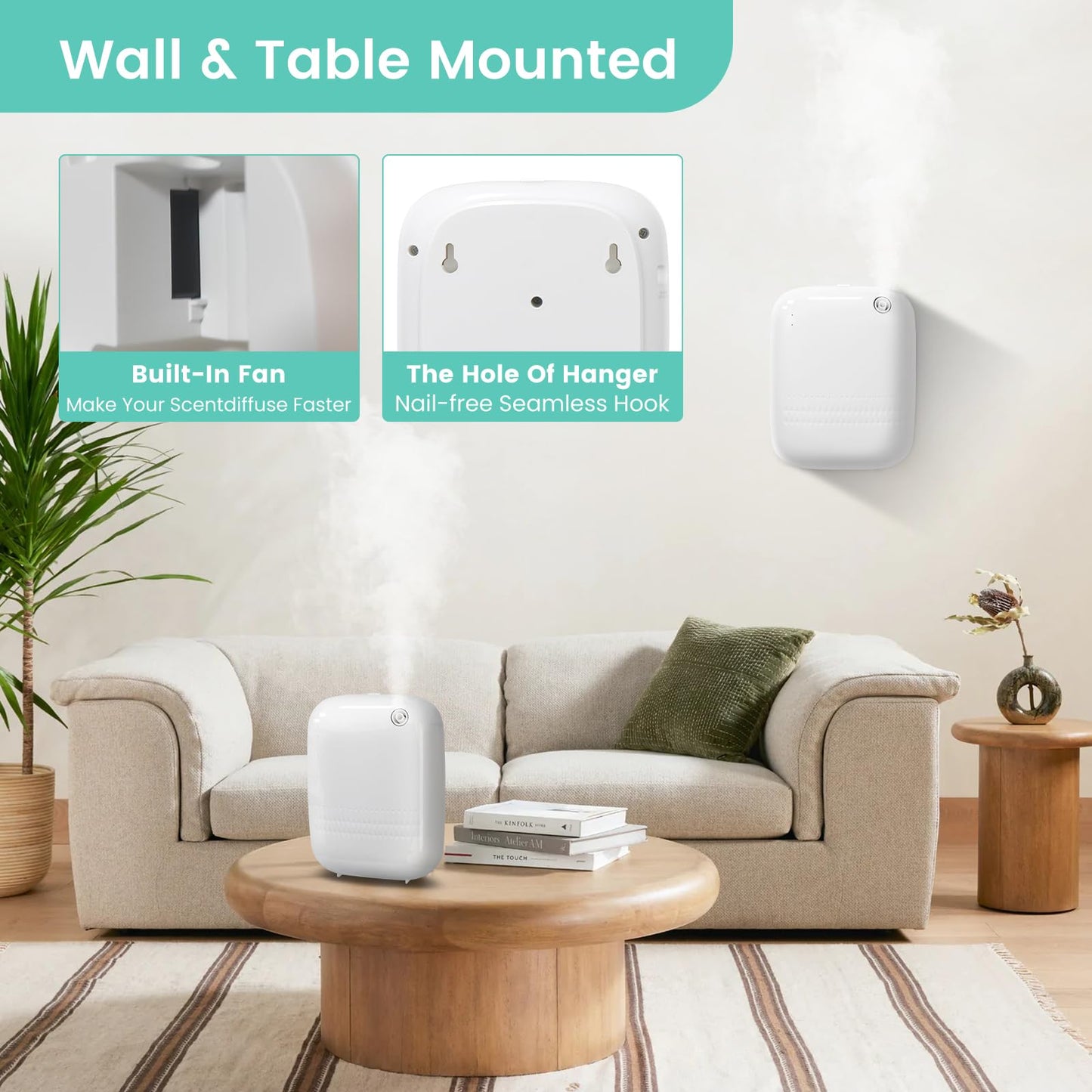 2025 Upgraded 2000 Sq.Ft Coverage Bluetooth Smart Scent Air Machine, HVAC Diffuser, 400ML Capacity Whole House Waterless Essential Oil Diffuser for Home, Hotel, Cold Air Tech (No Essential Oils)