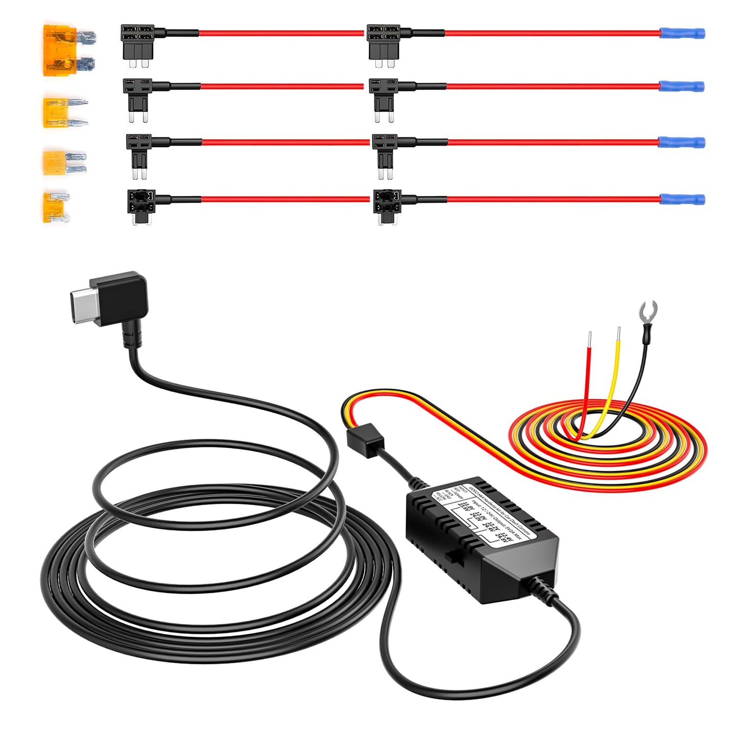 VIOFO HK4 Hardwire Kit with 8pcs Full Set Circuit Fuse Tap, Type-C Port, for A229Pro/A119Mini2/A329/A229Plus/A139Pro/WM1/T130 Dash Cam