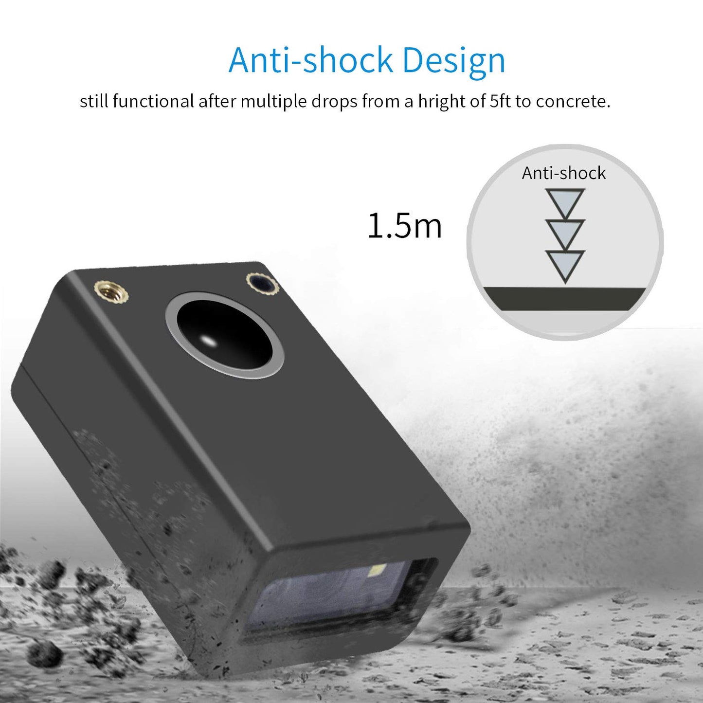 2D Embedded Mini Barcode Reader Scanner Scan, Symcode QR Barcode Reader Module Scanner with Auto Sensing Cell Phone Computer Screen Scan