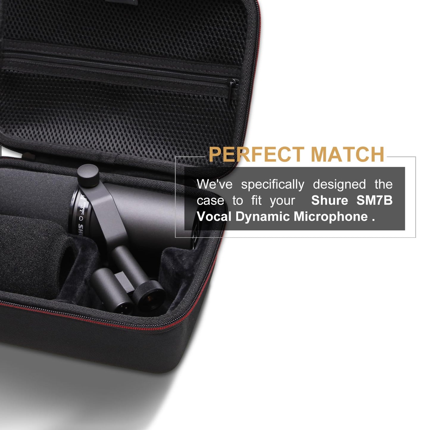LTGEM Case Compatible with Shure SM7B / MV7+ / MV7X / MX7I / MV7 Microphone(Case Only)