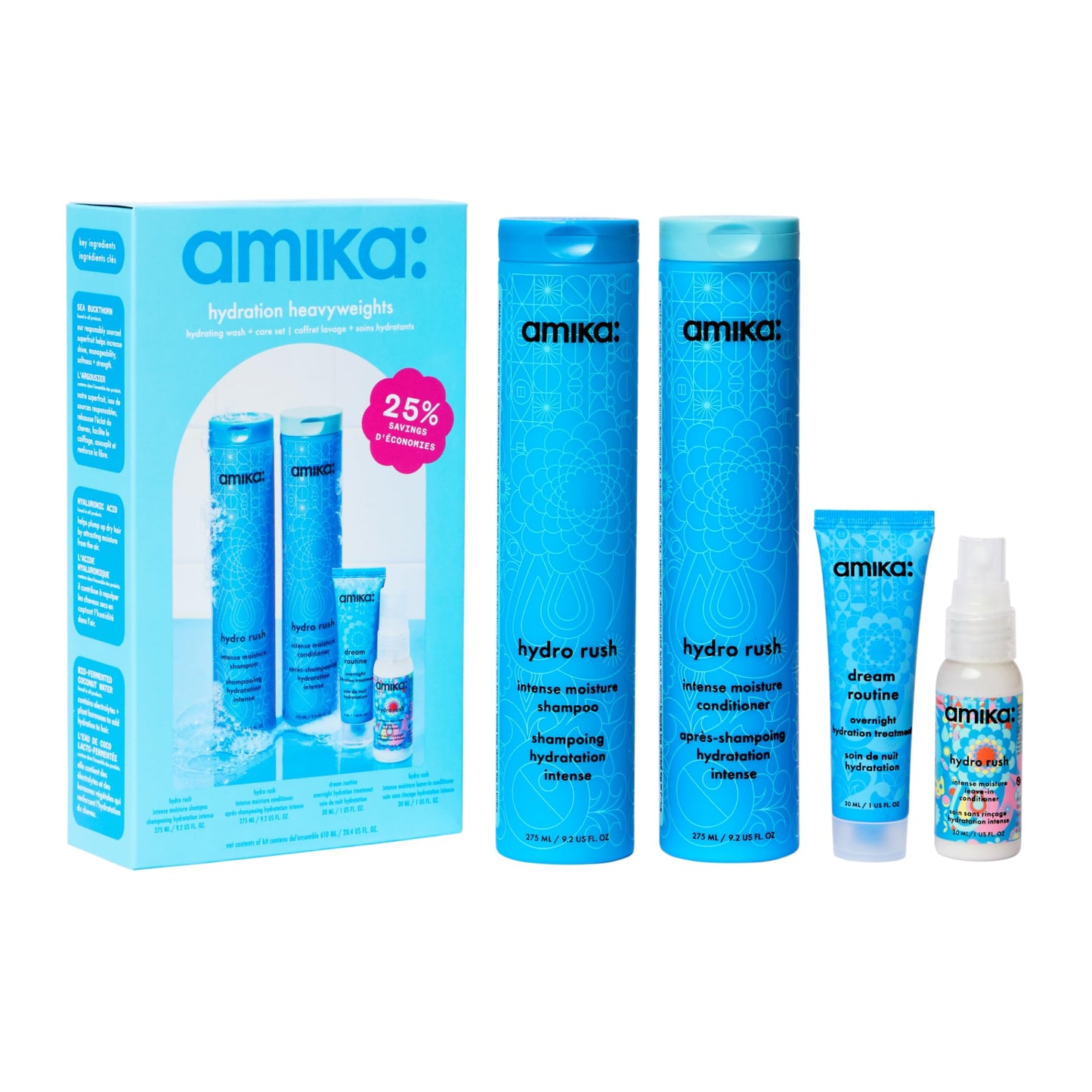 amika hydration heavyweights hydrating wash + care set