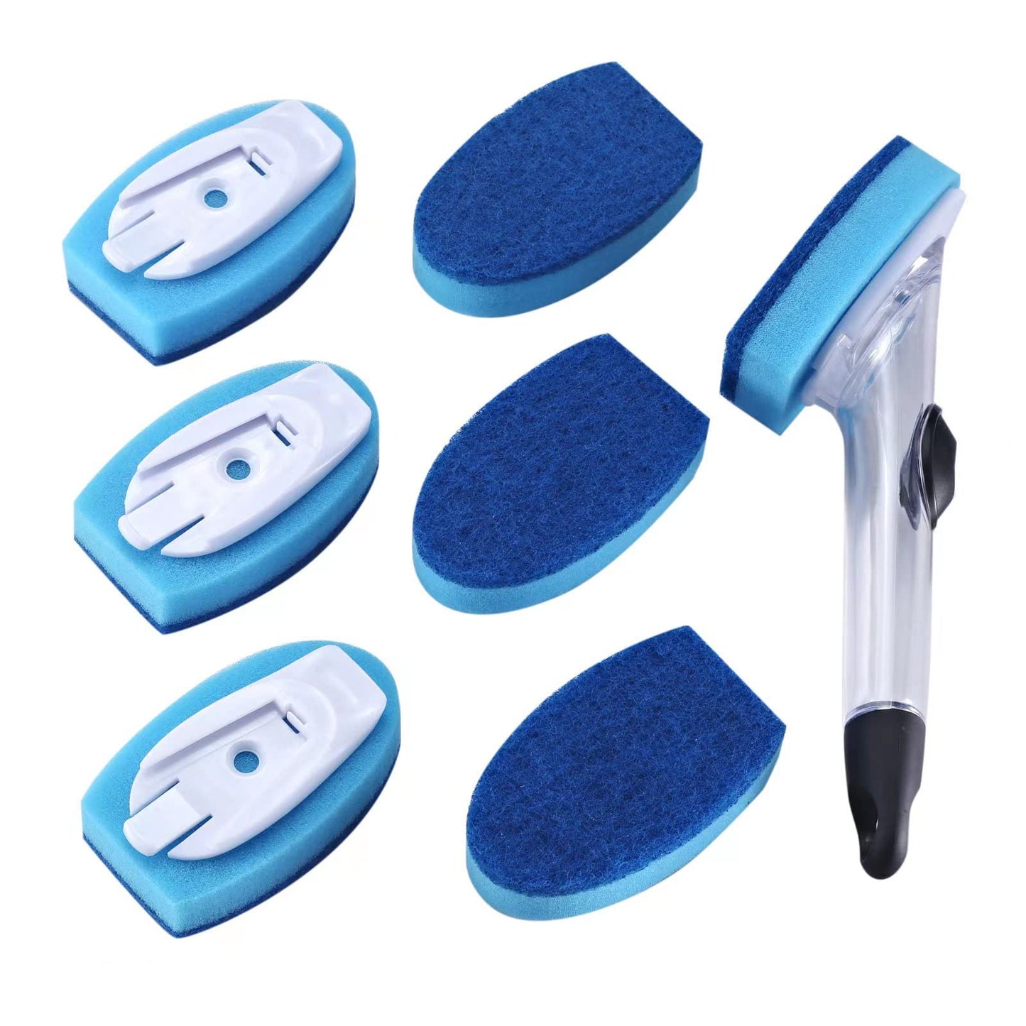 Dish Wand & 7 Pack Dishwashing Sponge Refills Non Scratch,dishwashing Sponge with Handle,Cleaning sponges for Household use