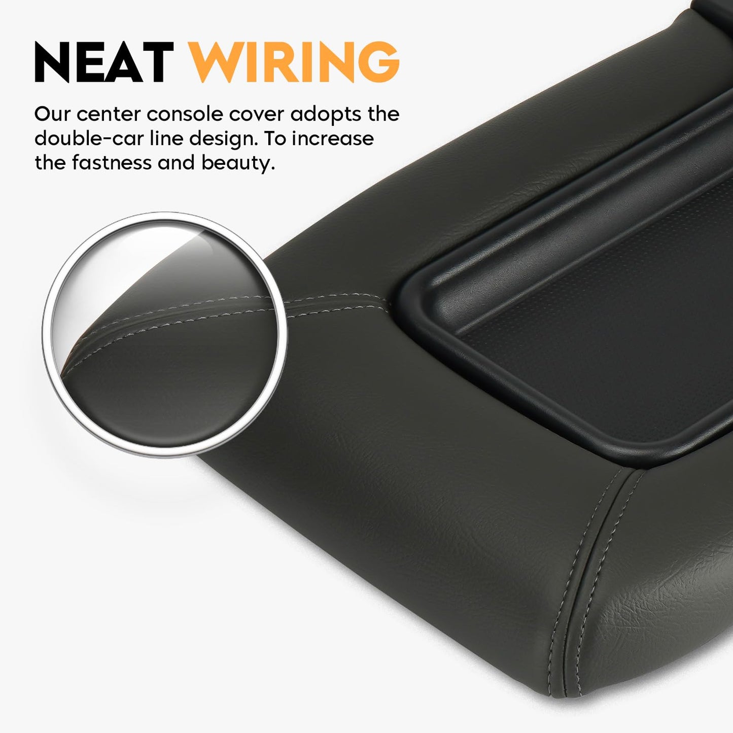 Dark Grey Center Console Cover Armrest Lids w/Base for 2001-2006 Silverado, 2002-2006 Escalade/Chevy Avalanche, GMC Sierra Yukon XL, 1500 2500, Replace 19127364, 19127366