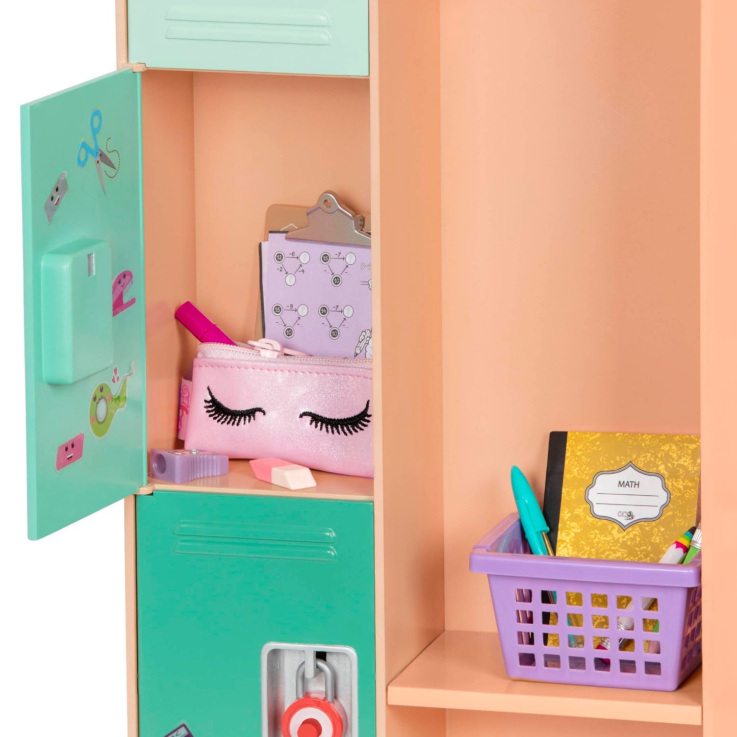 Our Generation – 18-inch Doll Accessories – School Locker – Classroom Supplies – Pretend Play – Kids Ages 3 And Up – Classroom Cool Locker Set