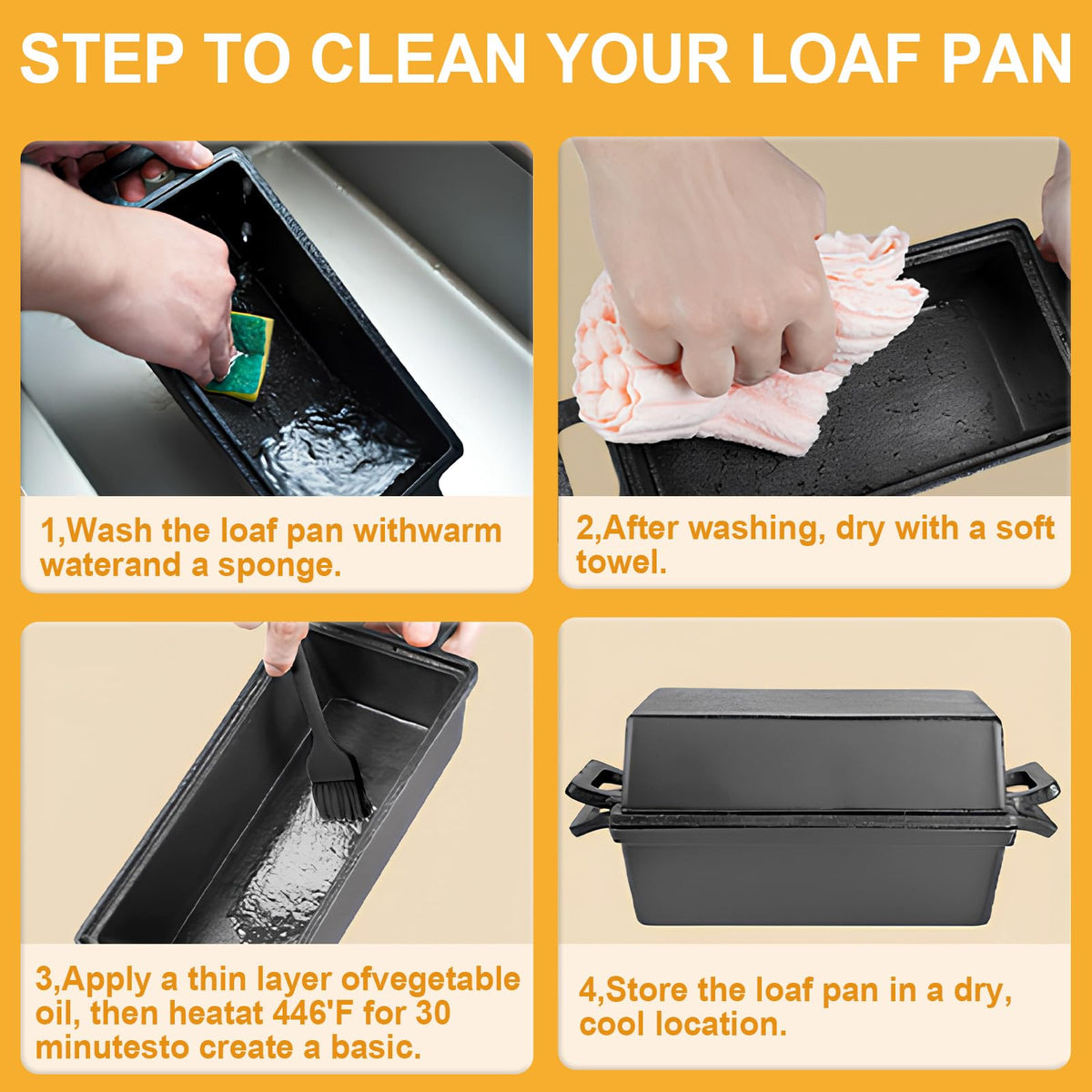 AO LI GEI Cast Iron Bread Pan with Lid 2 in 1 Loaf Pans Set with 9×5 Inch Loaf Pans for Homemade Bread, Sourdough Baking Pan, Oven Mitts, Lame Baking Tool, Silicone Basting Pastry Brush for Baking