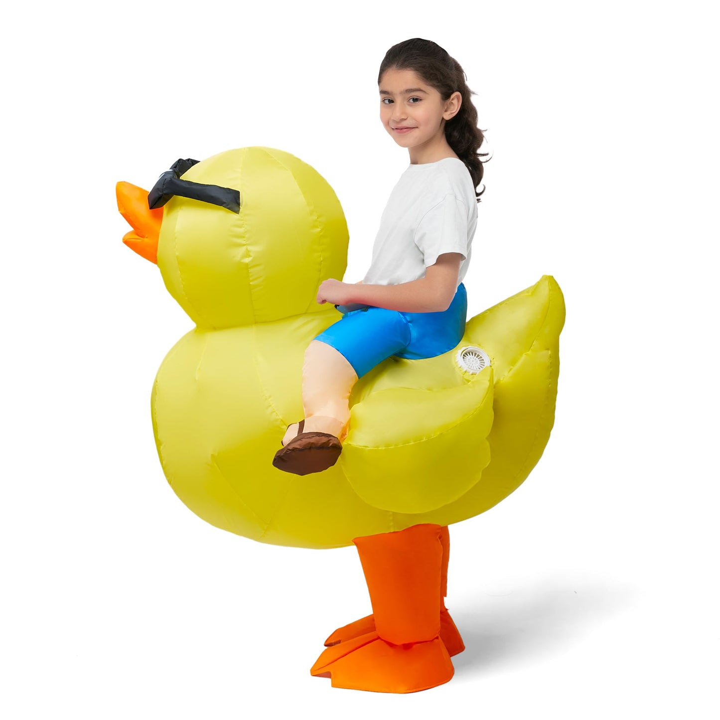 Spooktacular Creations Kids Inflatable Costumes Yellow Duck Blow Costume Halloween Duck Costumes Inflatable Suit Party