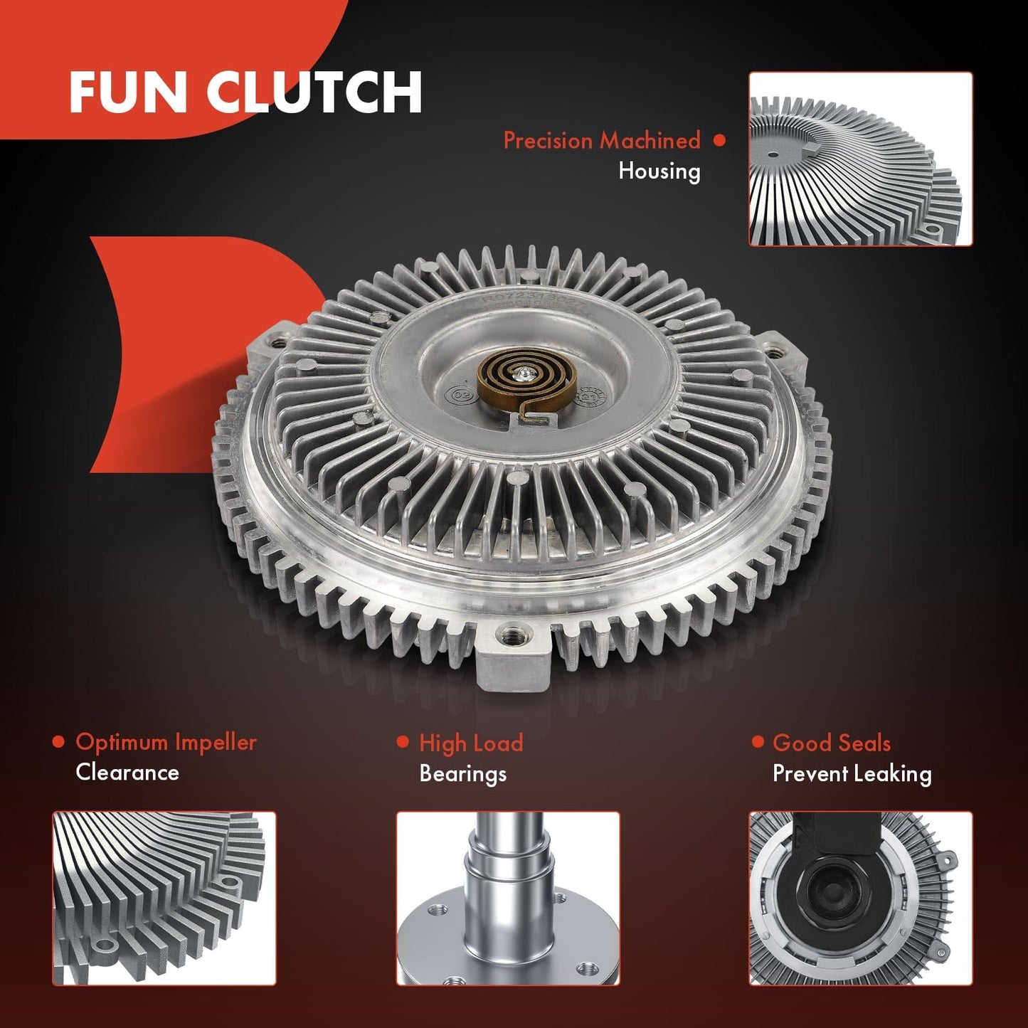 A-Premium Engine Cooling Fan Clutch Compatible with BMW E34 E36 E39 E46 E53 Series 323ci 323i 323is 325Ci 325i 325xi 328i 330ci 330i 525i 525it 528i 530i M3 X5 Z3, Replace# 11527505302, 11521719046
