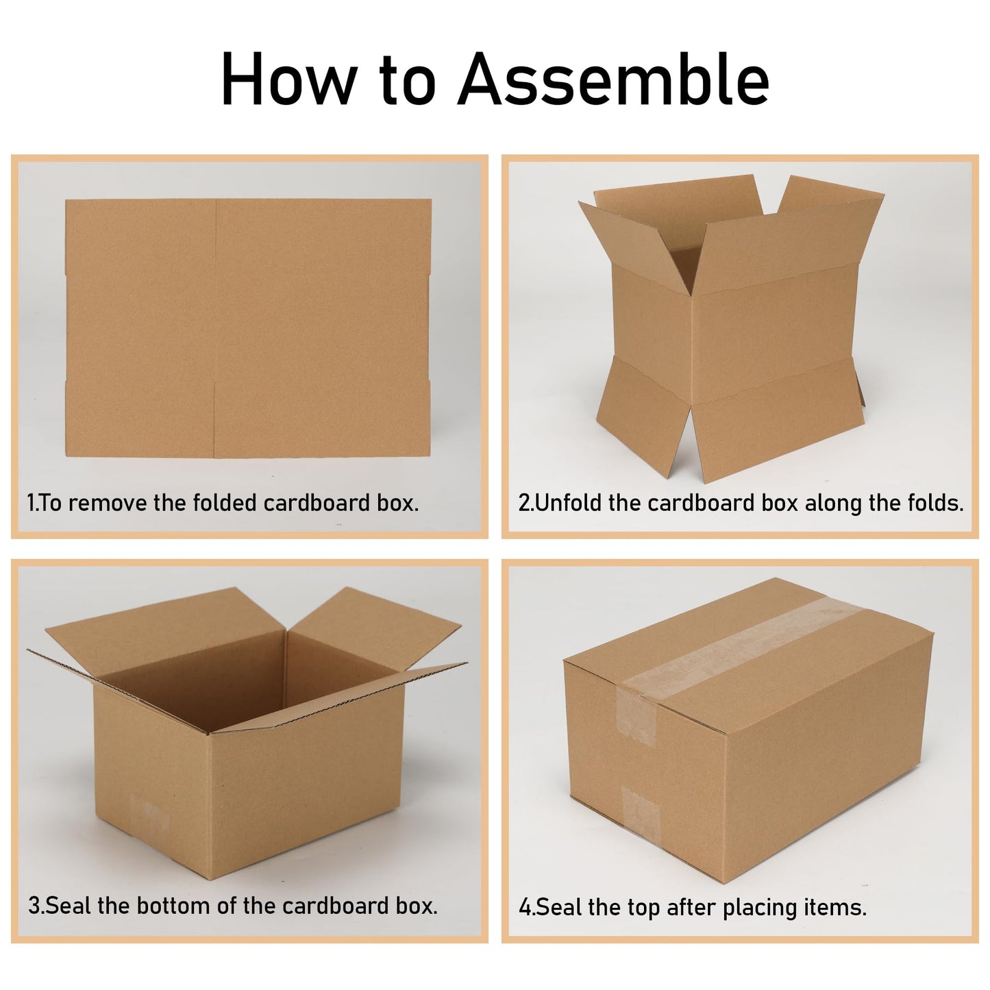 CRUGLA 40 Packs 10x7x5 Shipping Boxes for Small Business, Corrugated Cardboard Boxes Bulk for Shipping Packing Mailing