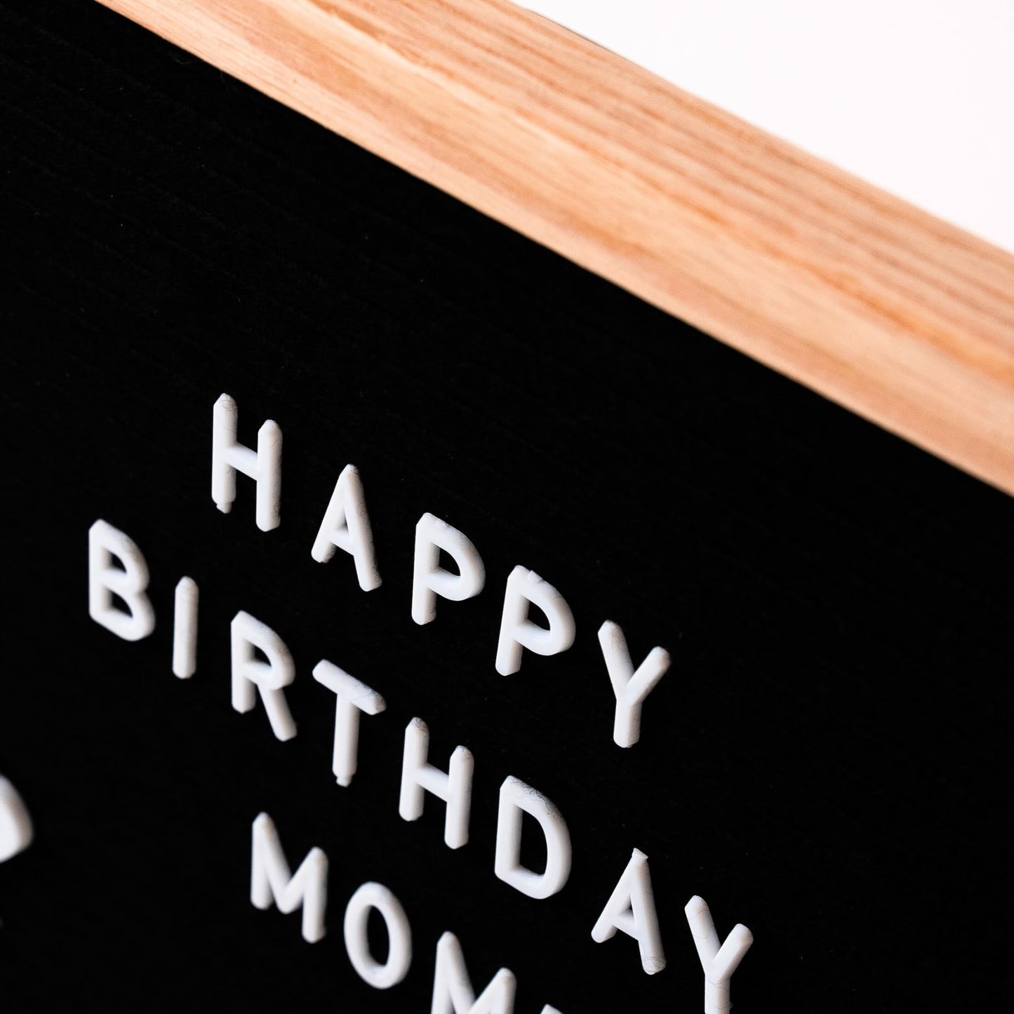 Black Felt Letter Board | 12"x12" Classy Dark Stained Wooden Frame with White Letters | Premium Changeable Sign Boards for Home Decor Motivational Quotes Baby Announcement Price List Message Letterboard With Stand For Small Business